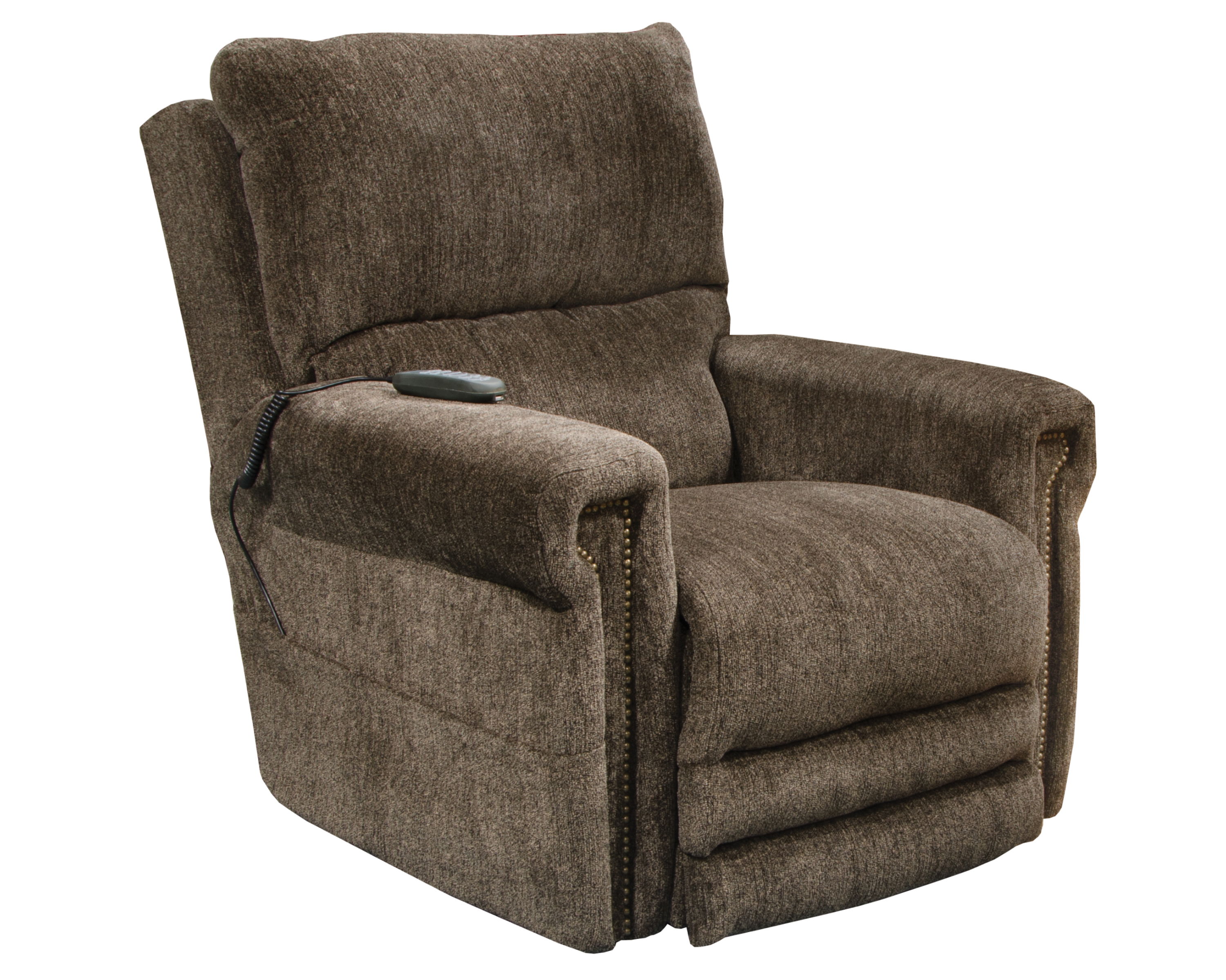 Warner - Power Headrest With Lumbar Power Lay Flat Recliner - Tiger`s Eye