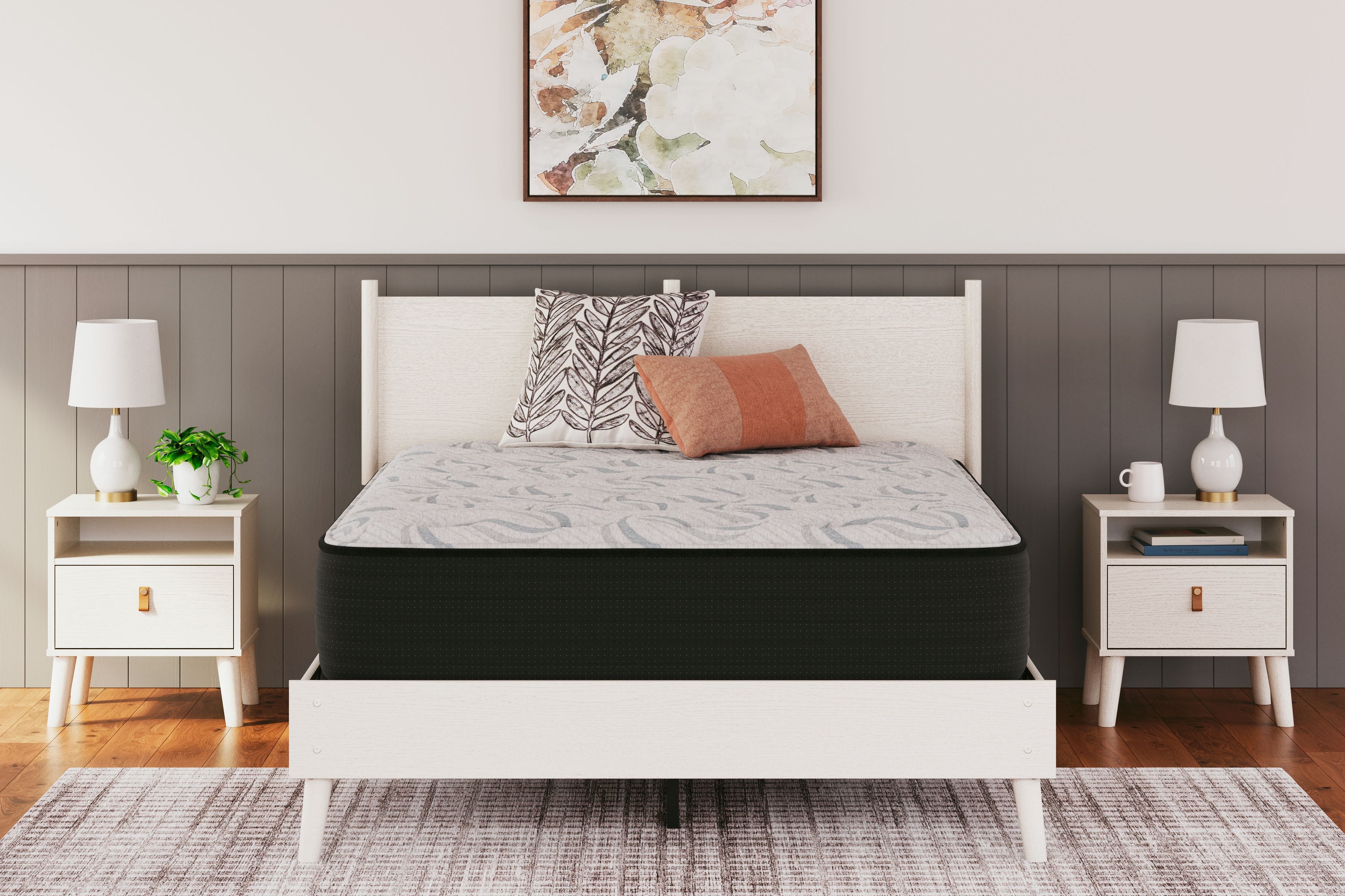 Elite Springs Plush - Full Mattress - Gray / Blue