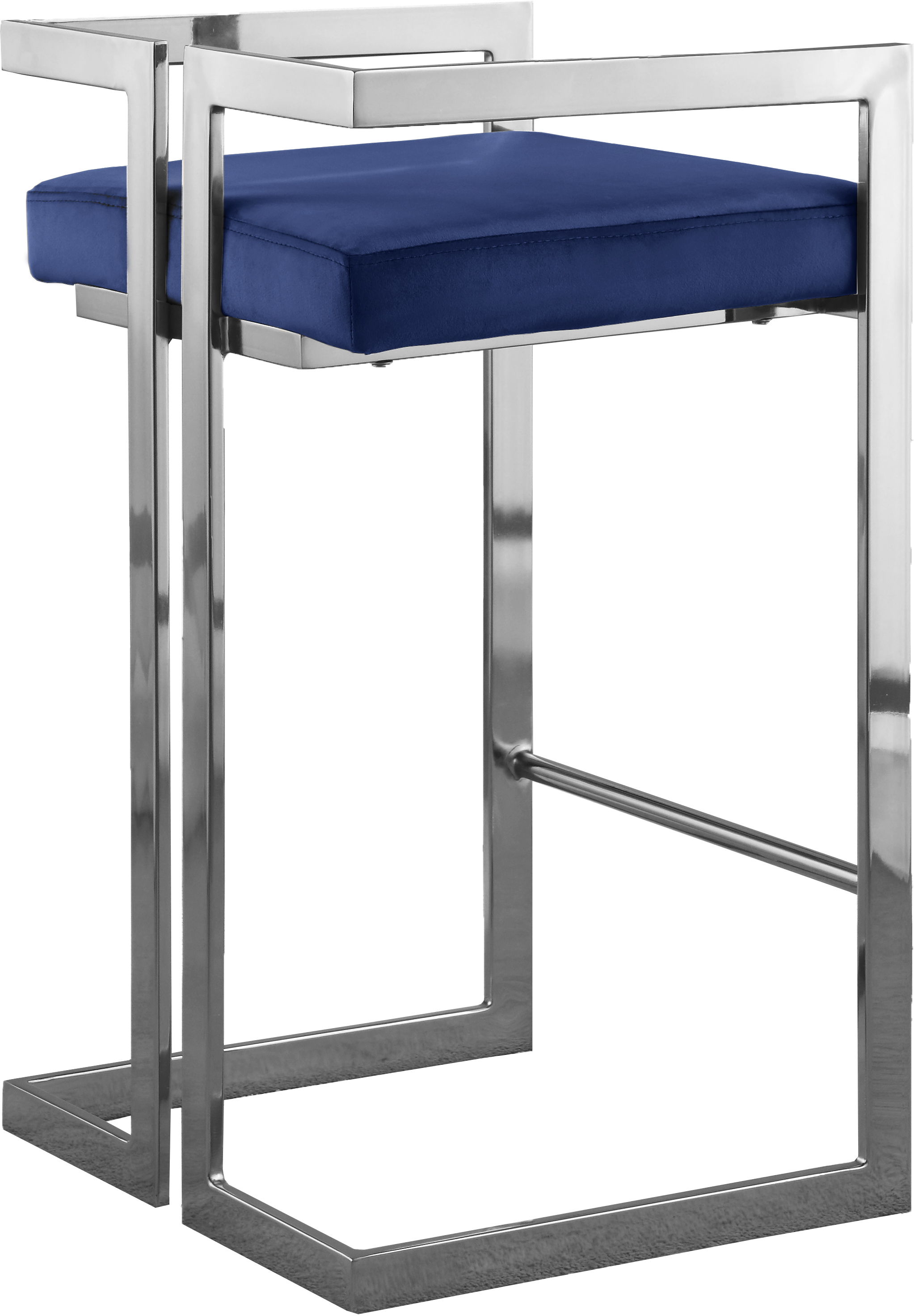 Ezra - Fabric Stool (Set of 2) - Navy