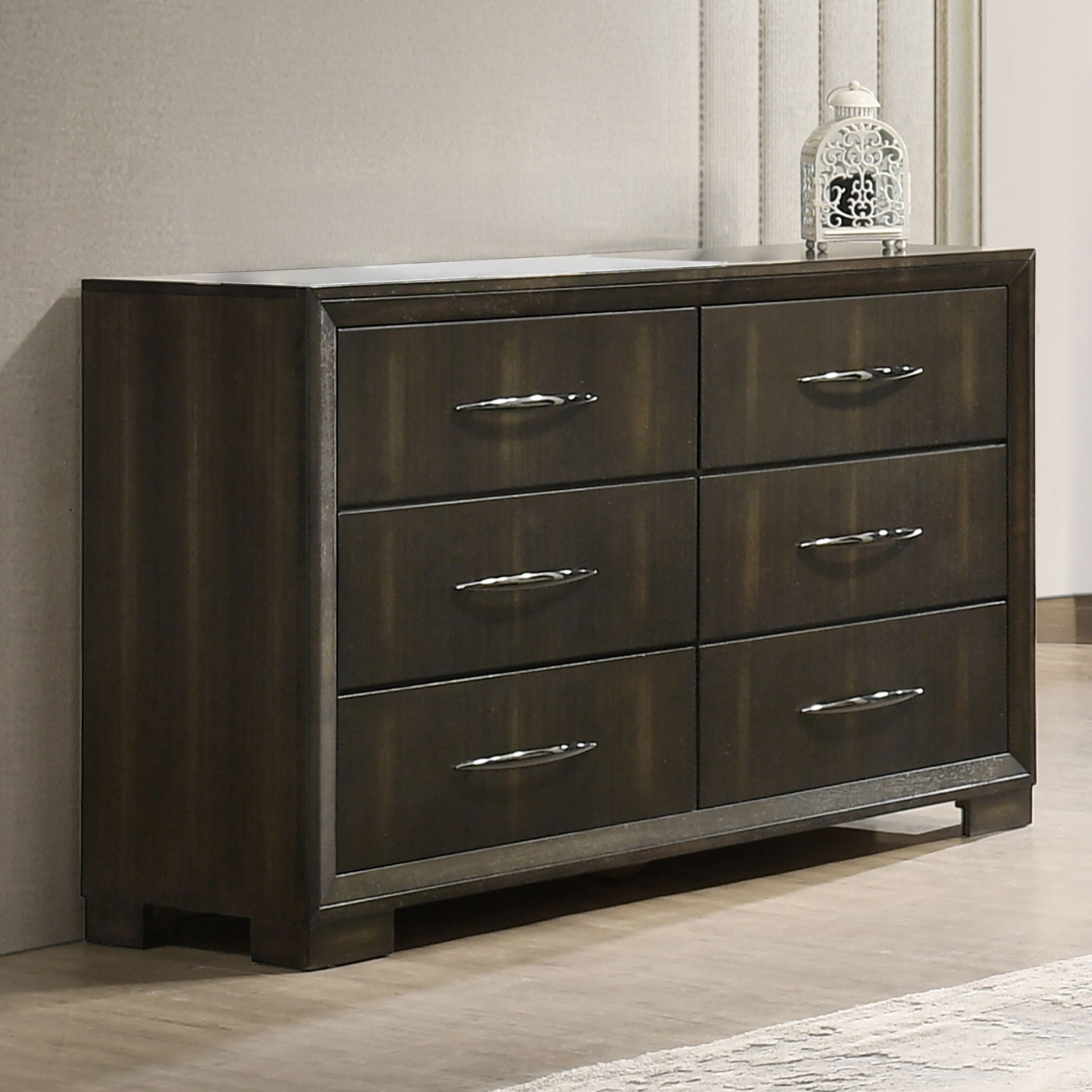 Langston - 6 Drawer Dresser - Espresso, dark brown