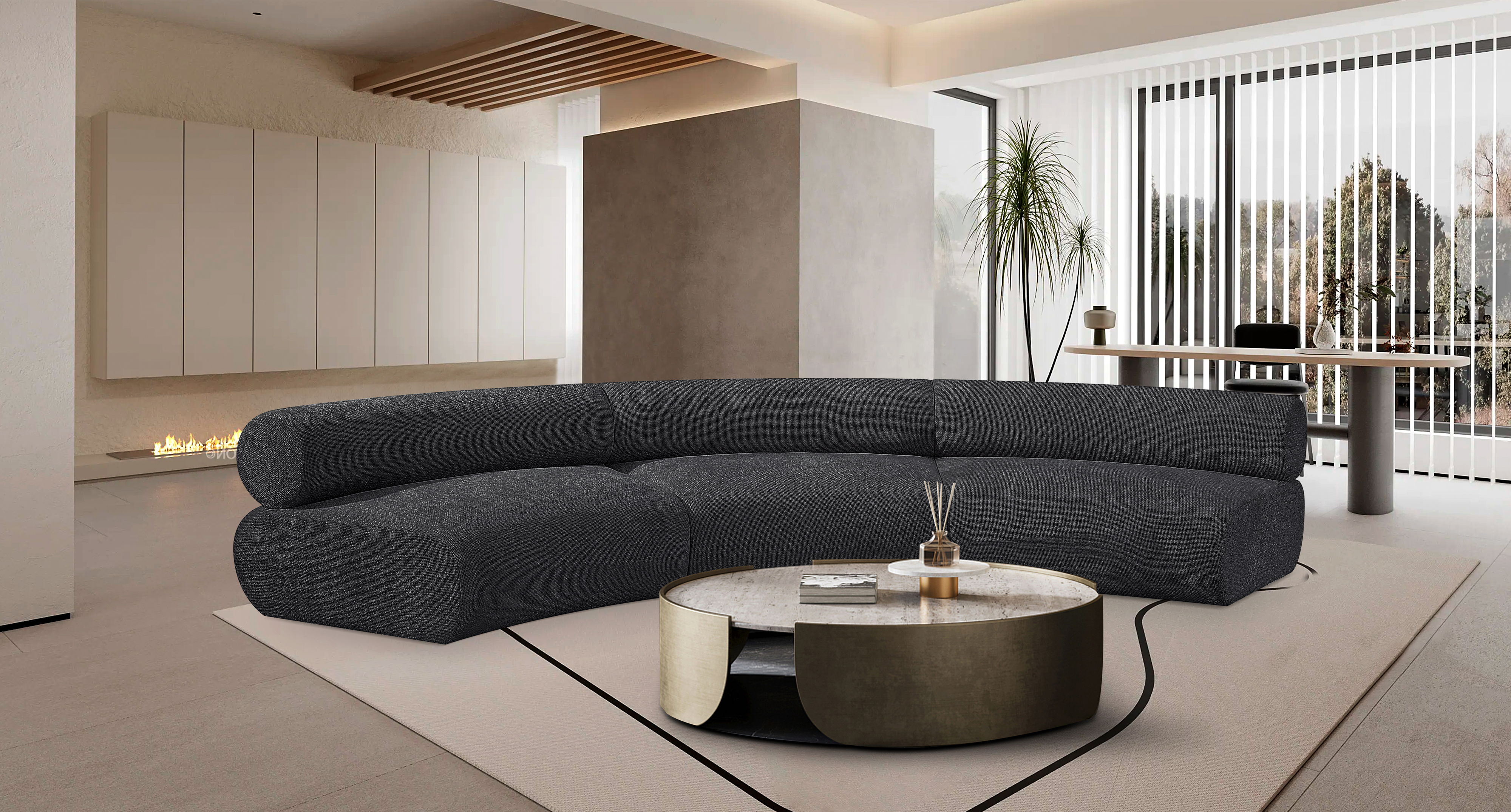 Bale - 3 Piece Modular Sofa - Gray