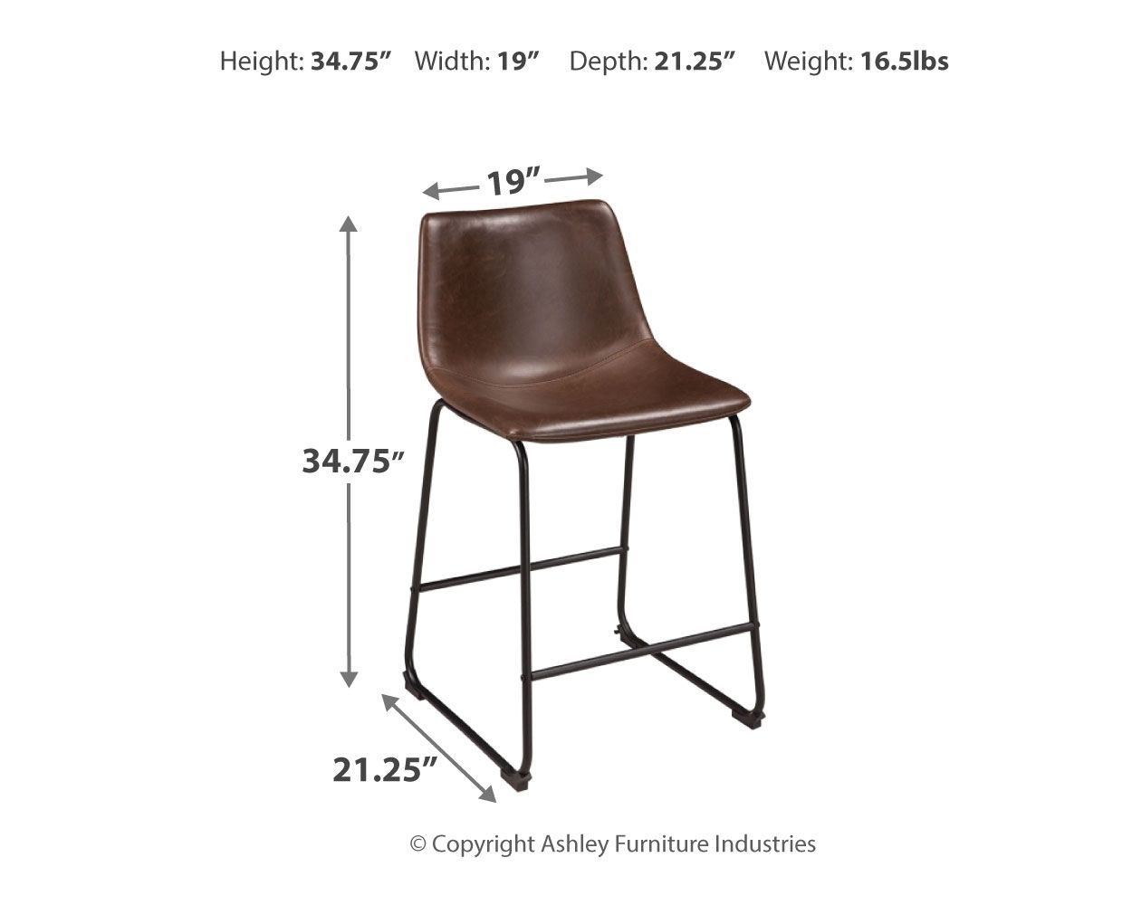 Centiar - Upholstered Barstool (Set of 2) - Brown