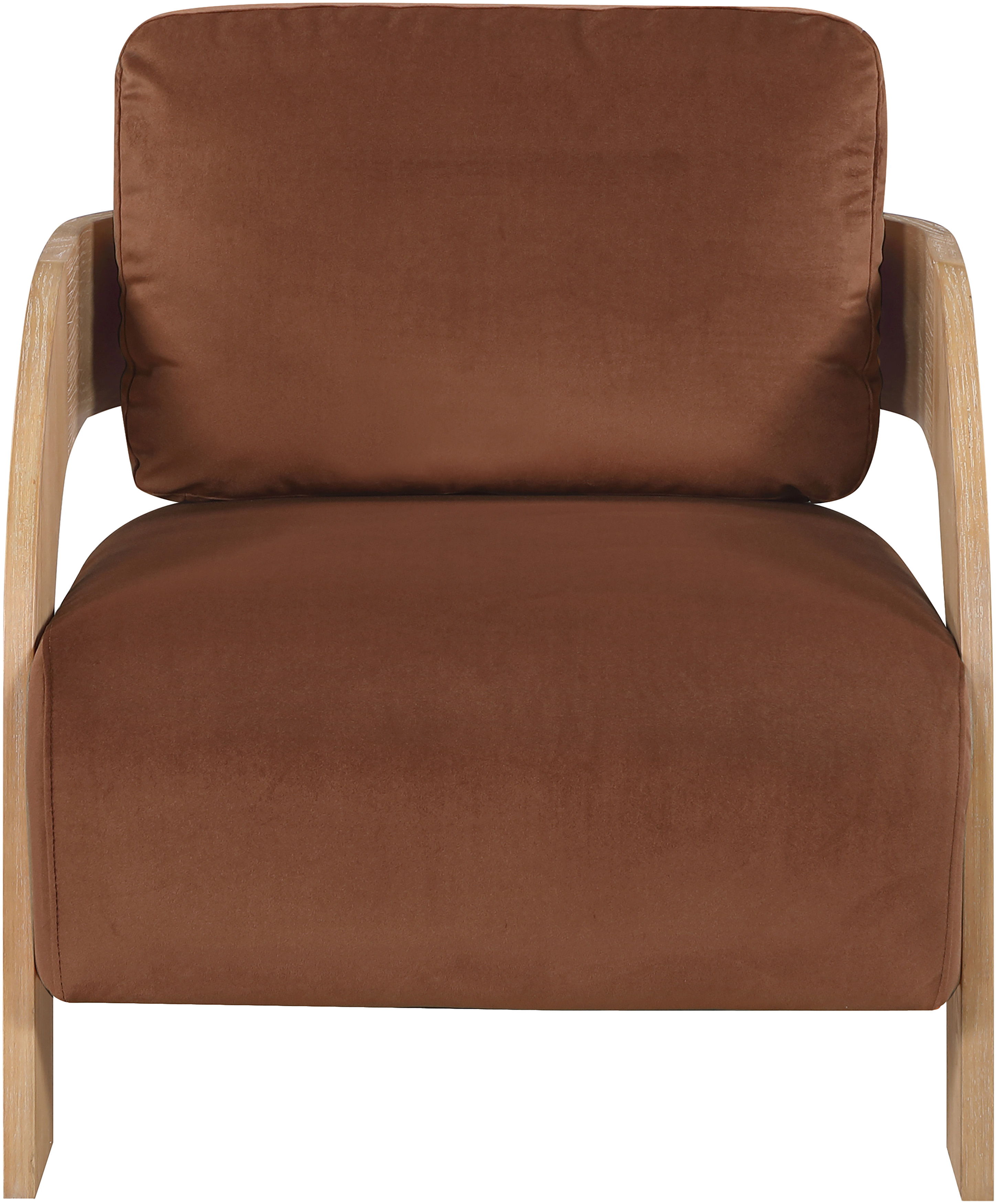 Cedra - Velvet Performance Fabric Upholstered Accent Chair - Cognac