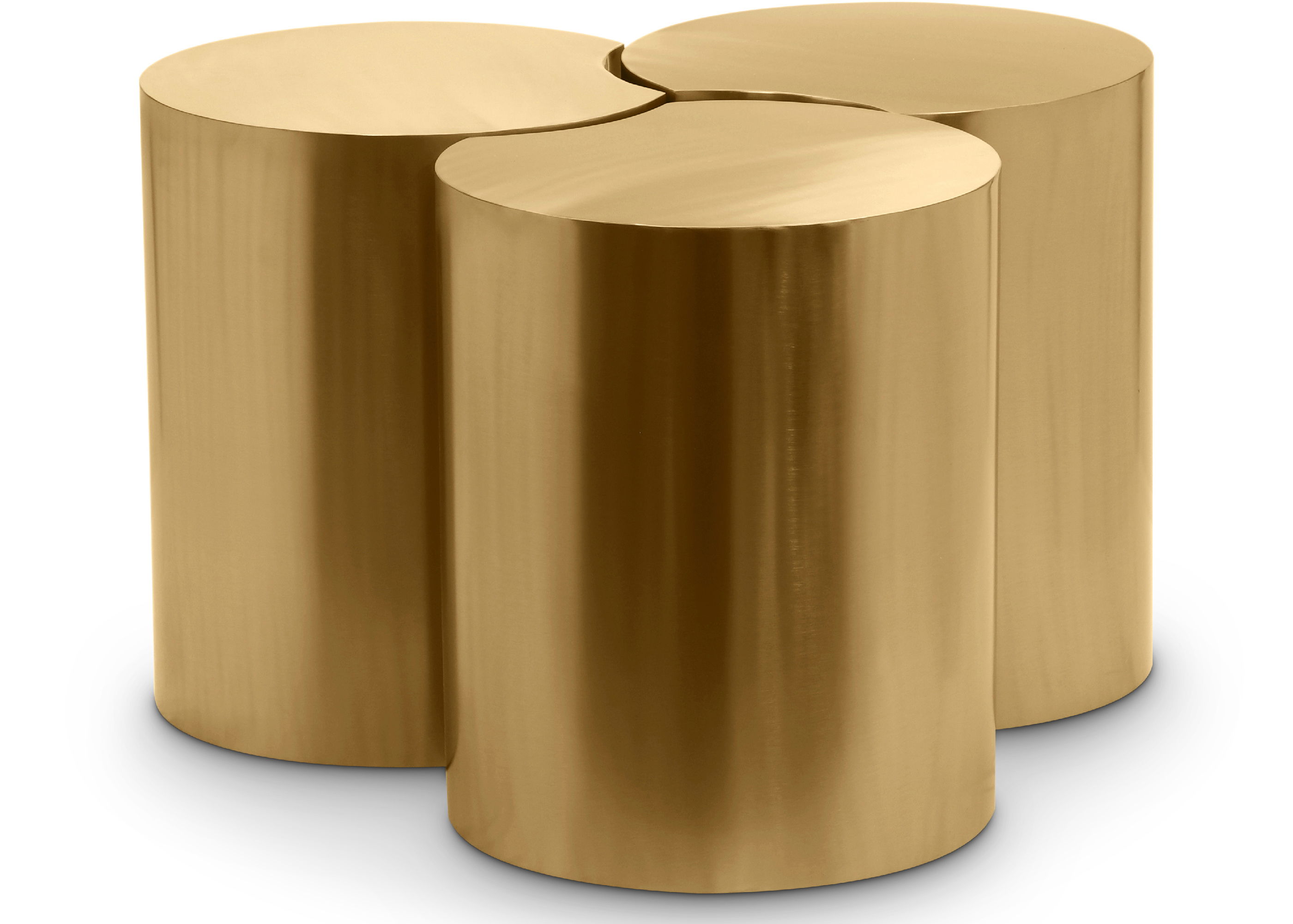 Dimple - 20" 3 Piece Modular Coffee Table - Gold