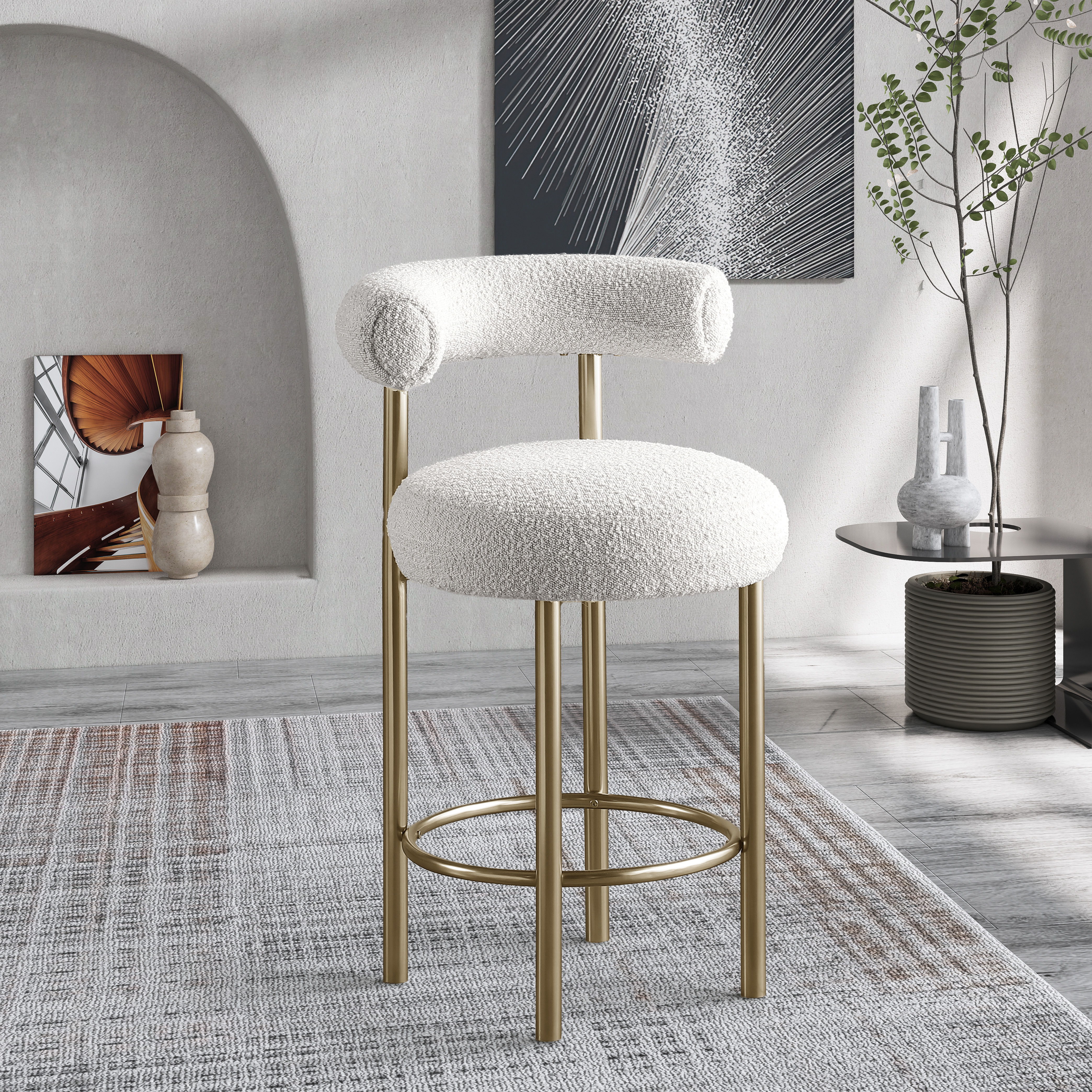 Bordeaux - Stool (Set of 2) - Cream