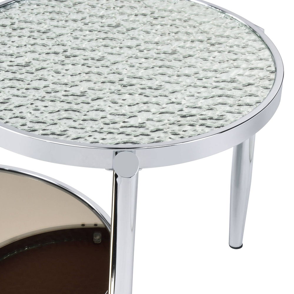 Abbe - Coffee Table - Glass & Chrome, silver, view 5