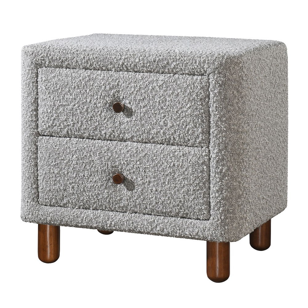 Cleo - Nightstand - Gray Boucle, gray, view 2