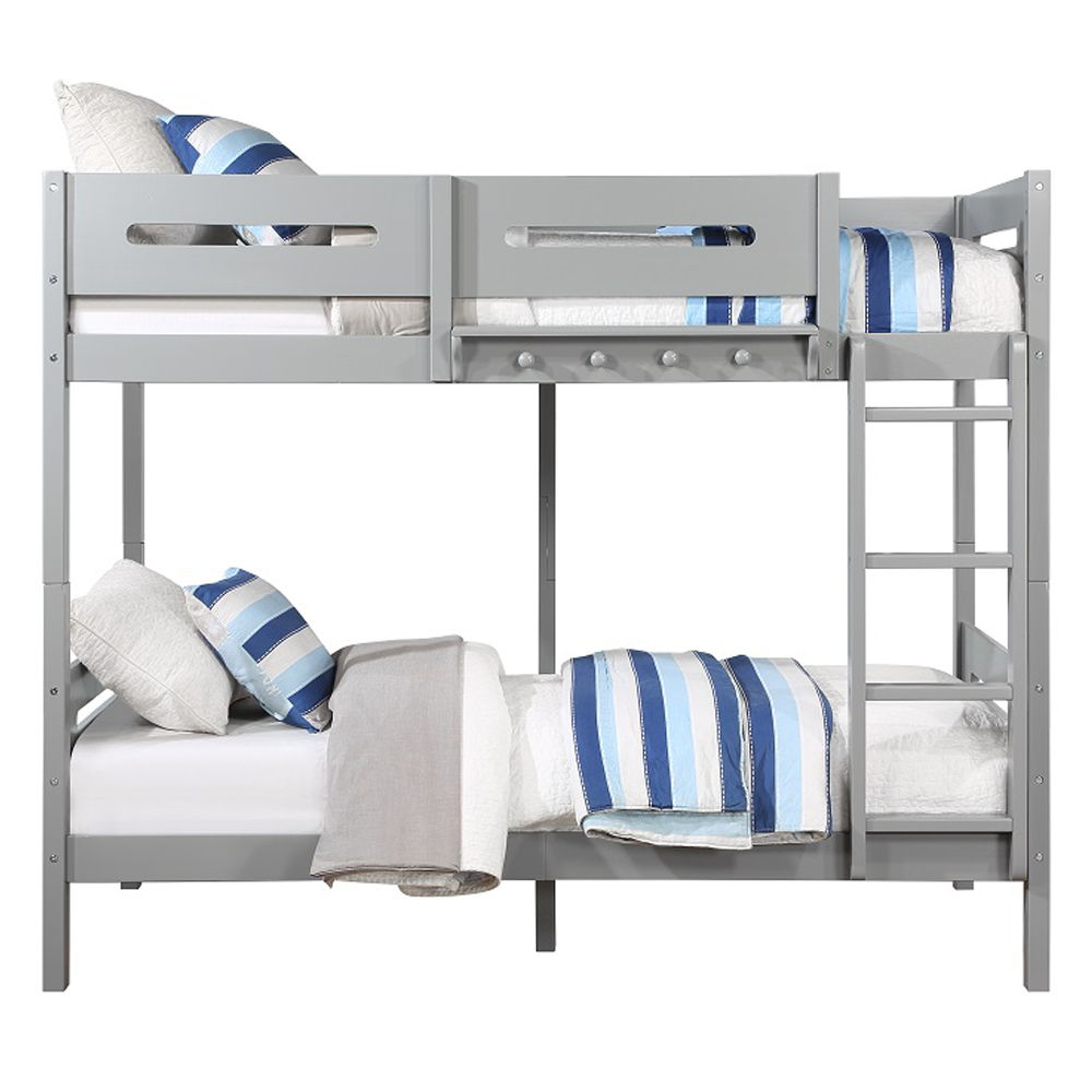 Edah - Twin Over Twin Bunk Bed - Gray, gray, view 6