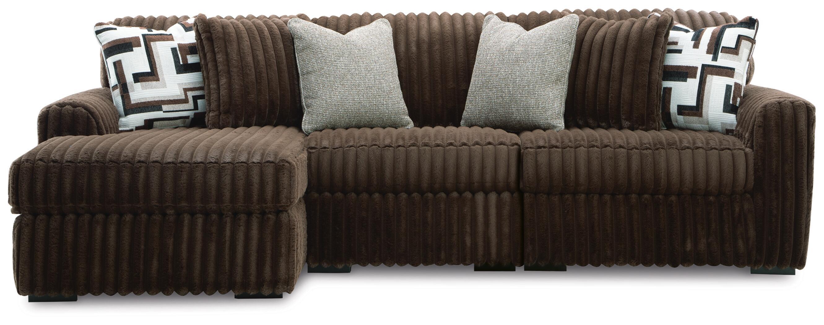 3 Pc · Sectional With LAF Corner Chaise And Armless Chair