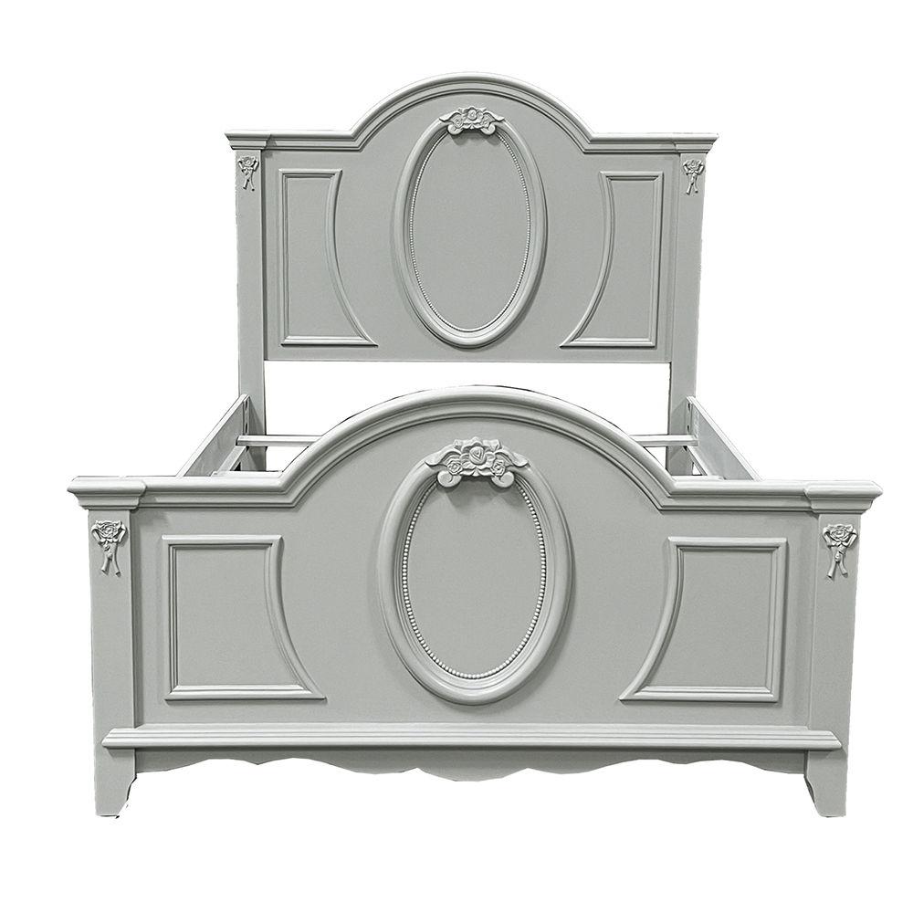 Flora - Full Bed - Gray, light gray, view 2