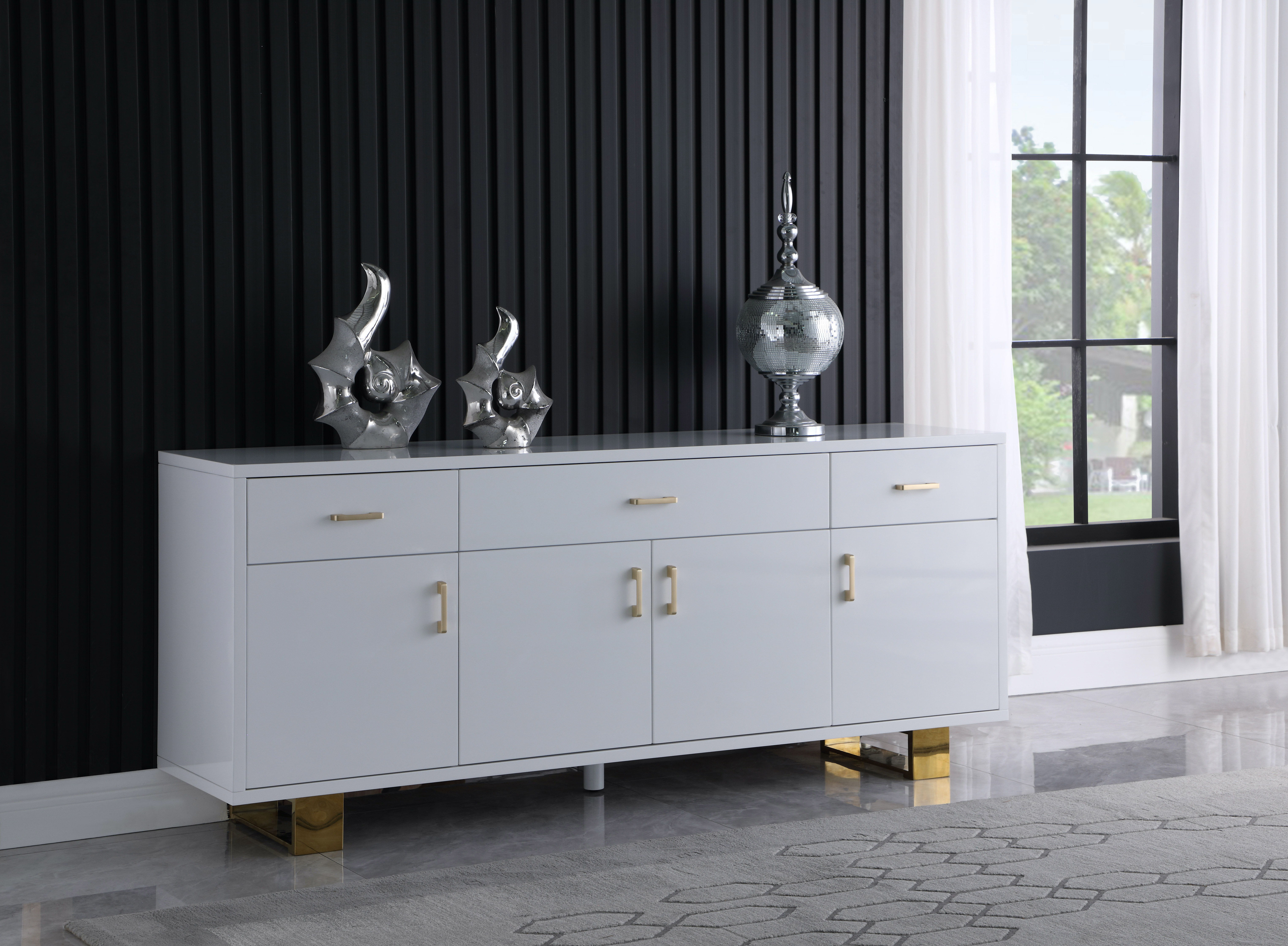 Excel - Wood Sideboard - White