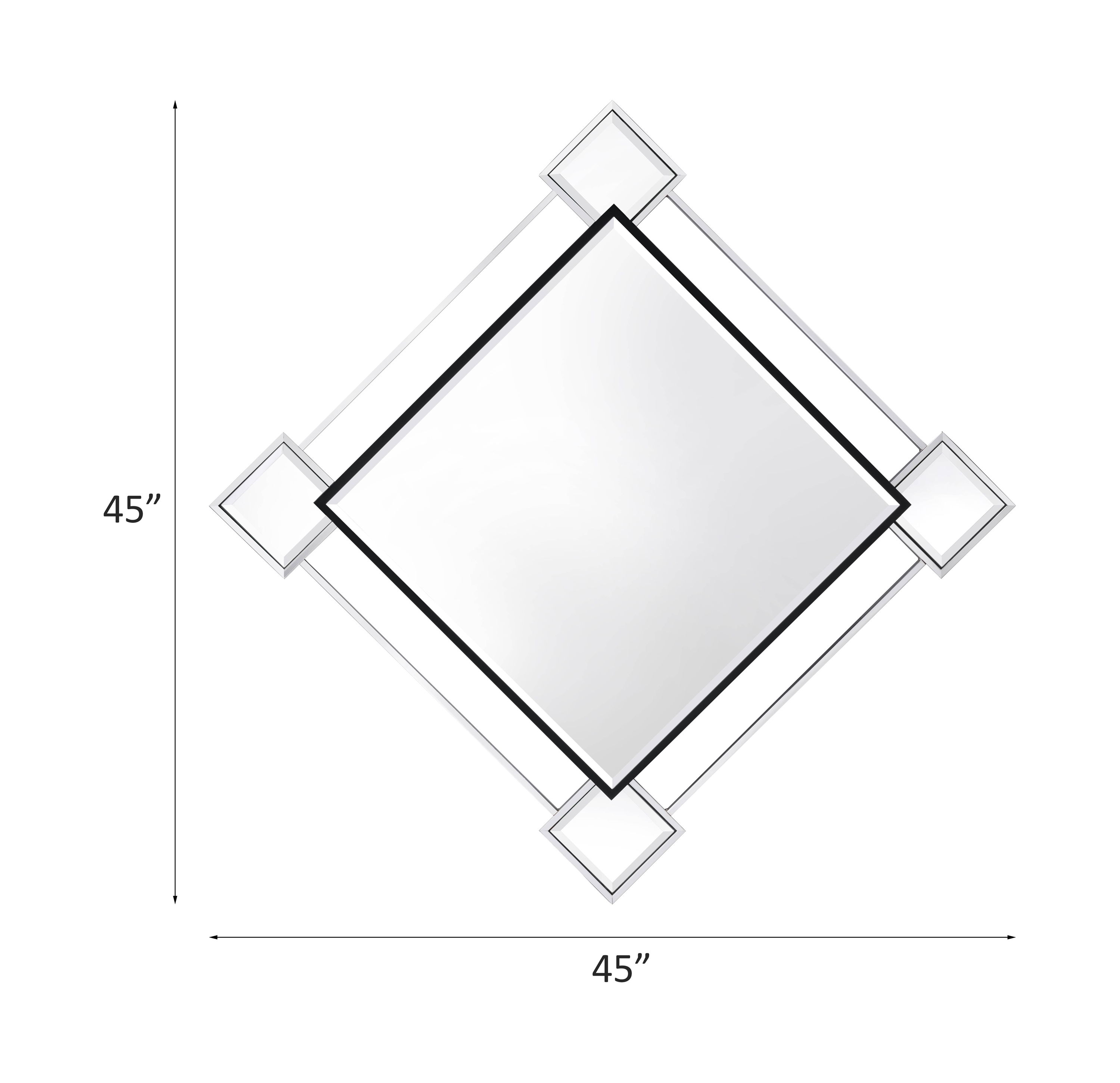 Asbury - Accent Mirror - Mirrored & Chrome, silver, view 4