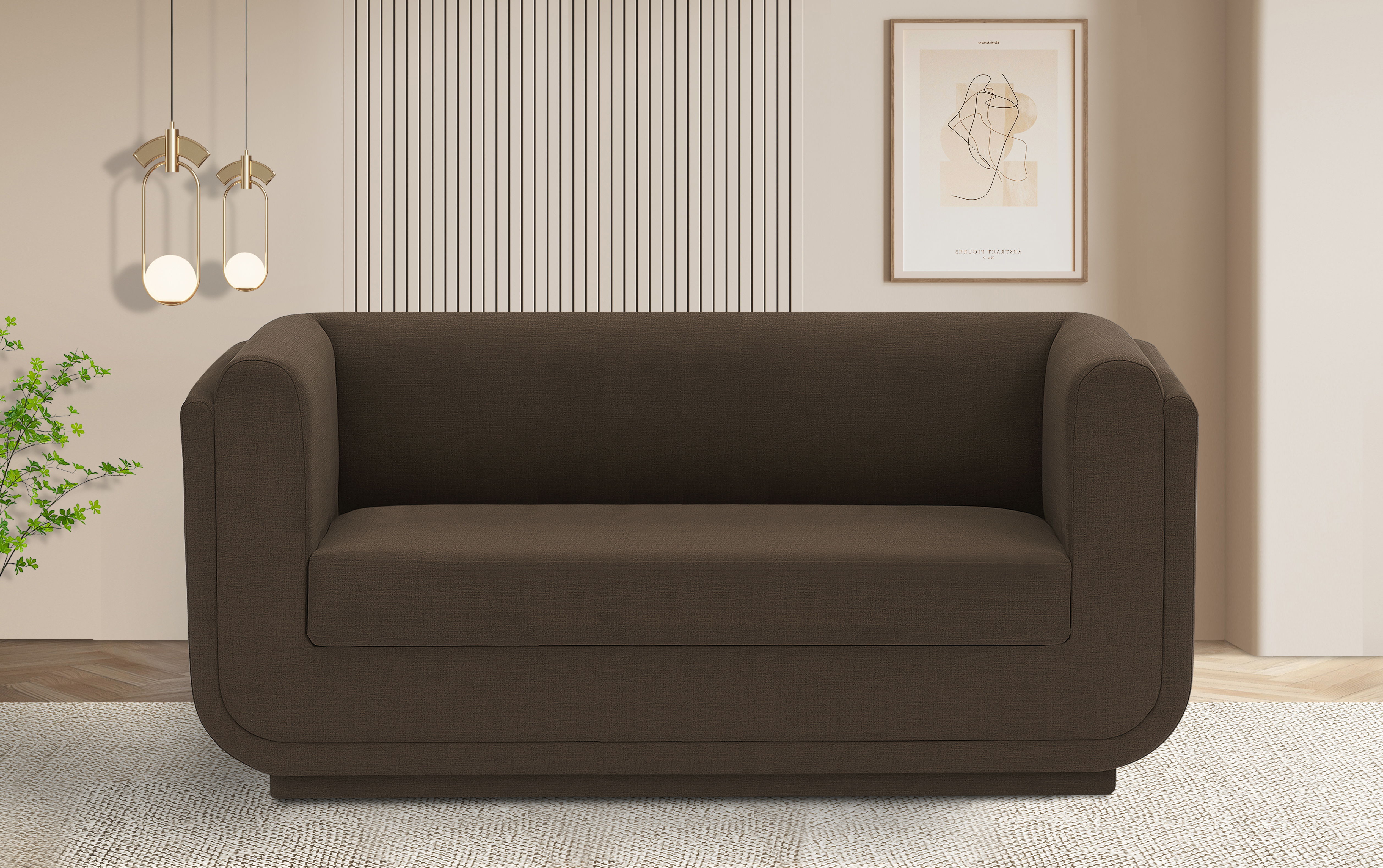 Kimora - Loveseat - Brown