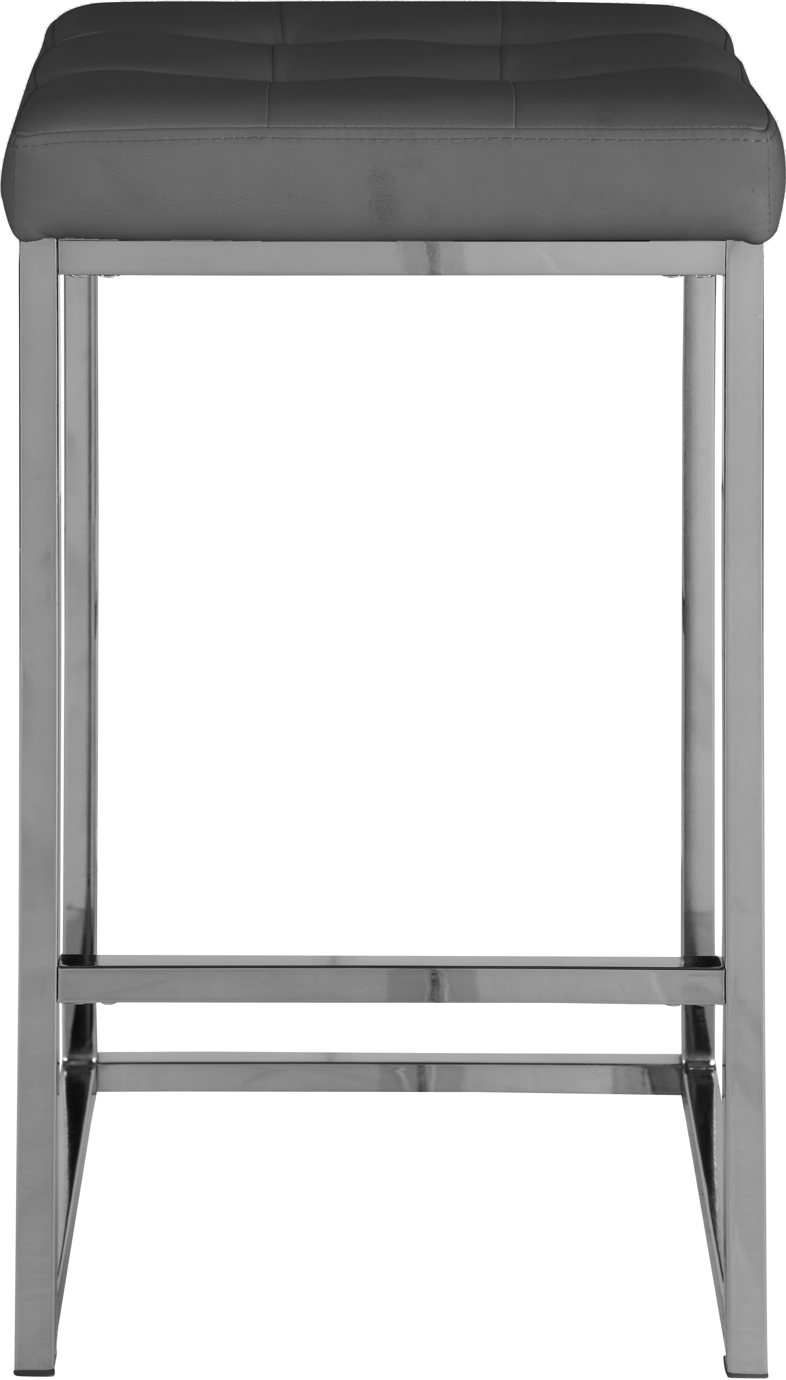 Nicola - Faux Leather Stool (Set of 2) - Gray