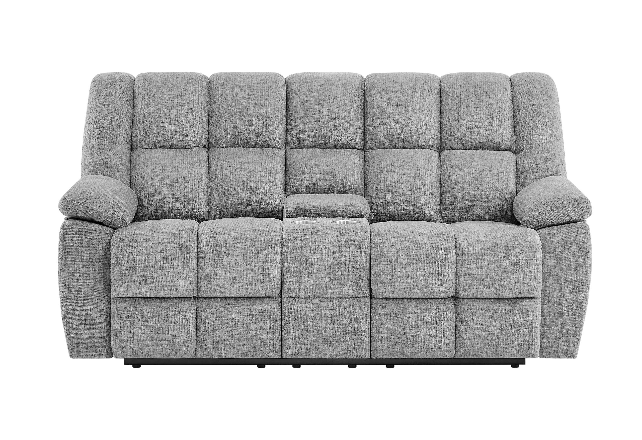 U6000 - Reclining Sofa / Console Reclining Loveseat - Smoke