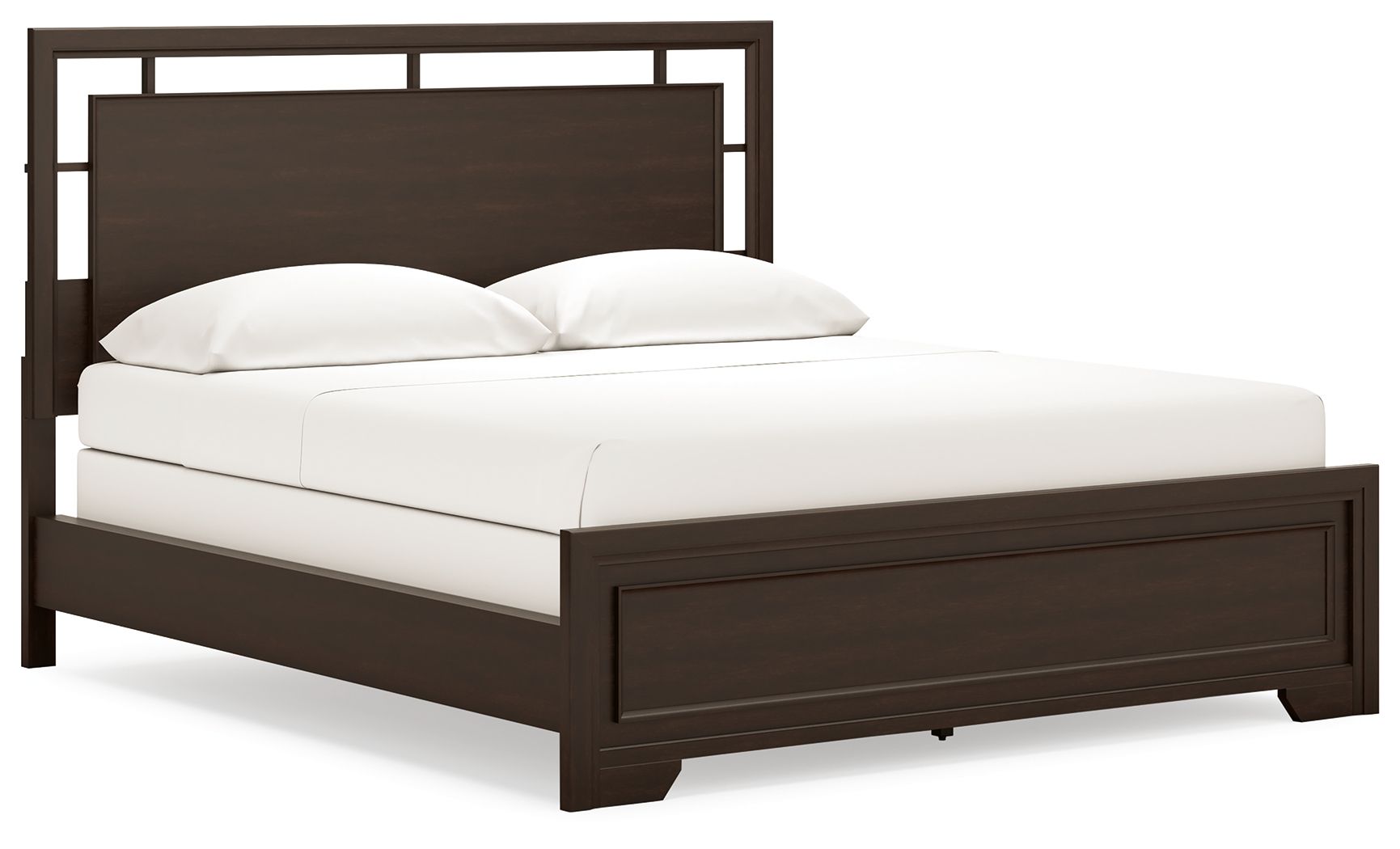 Ashley Furniture Covetown - 6 Pc. - Dresser, Mirror, California King Panel Bed, 2 Nightstands - Dark Brown - Image 7