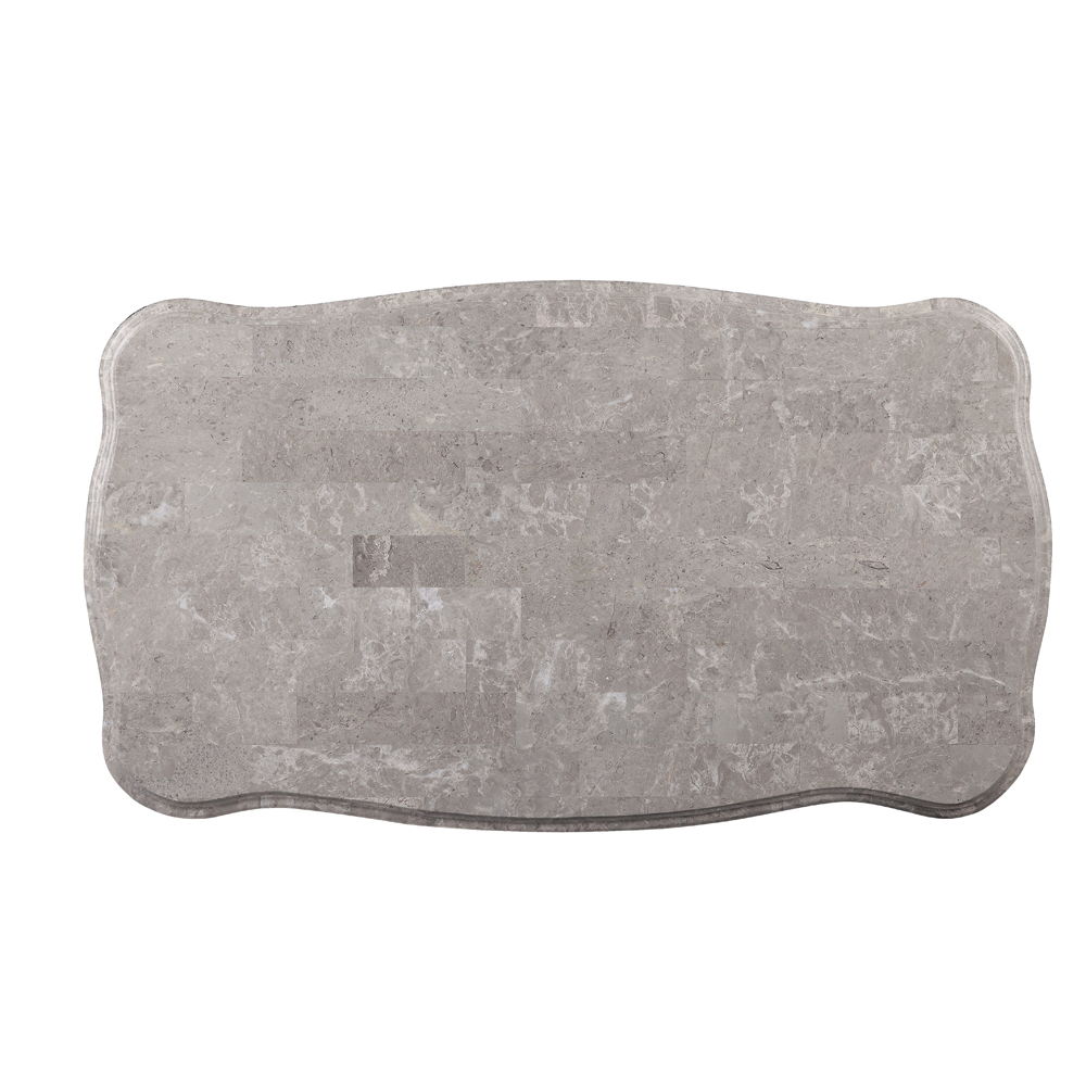Ariadne - Coffee Table - Marble Top & Platinum, silver, view 3