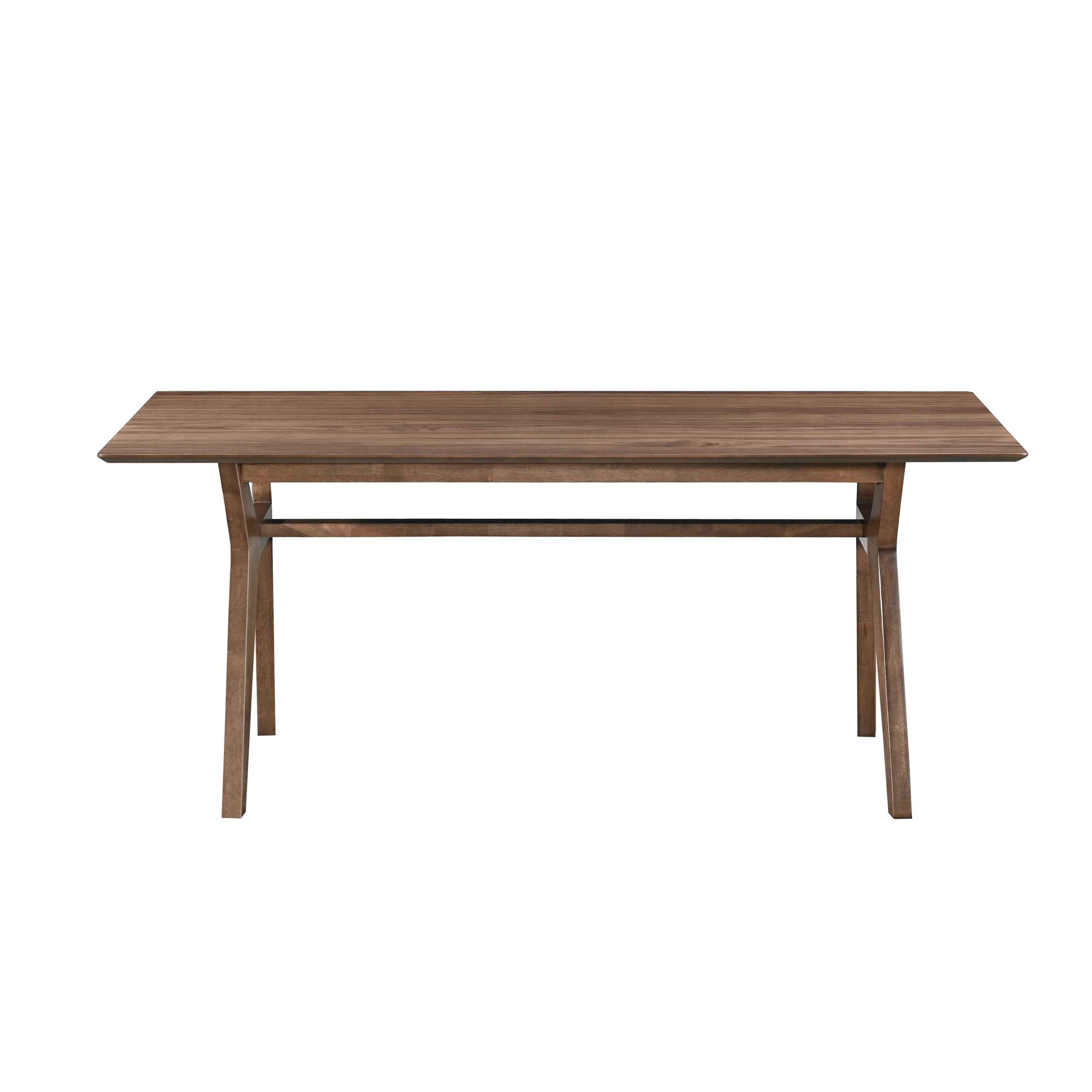 Thea - 70" Rectangular Dining Table With 6 Chairs - Brown / Black