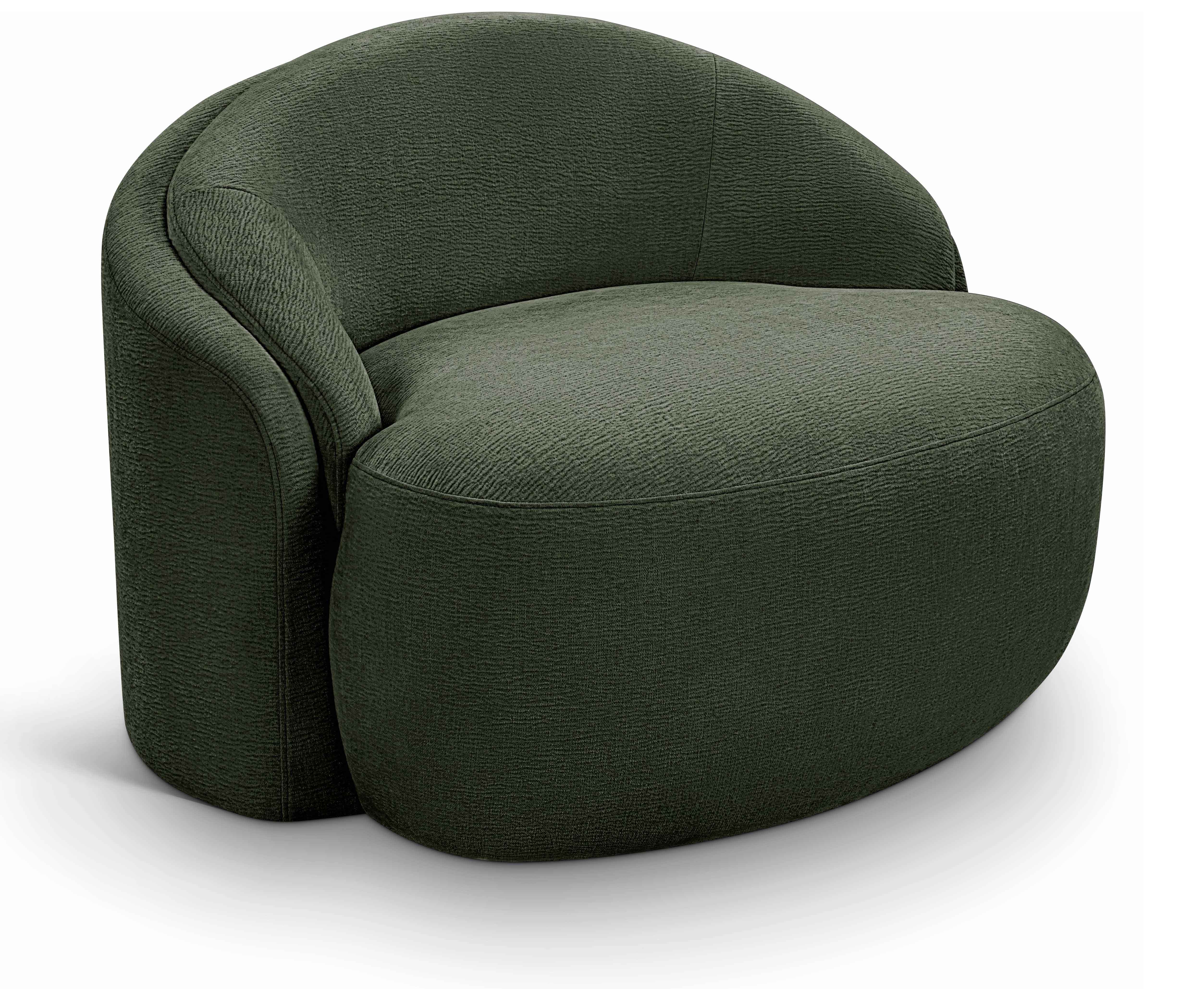 Caspian - Chenille Fabric Upholstered Chair - Green