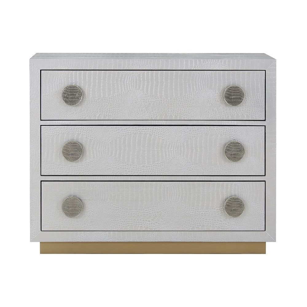 Anpu - Console Cabinet - Silver Faux Crocodile Skin, light gray, view 8