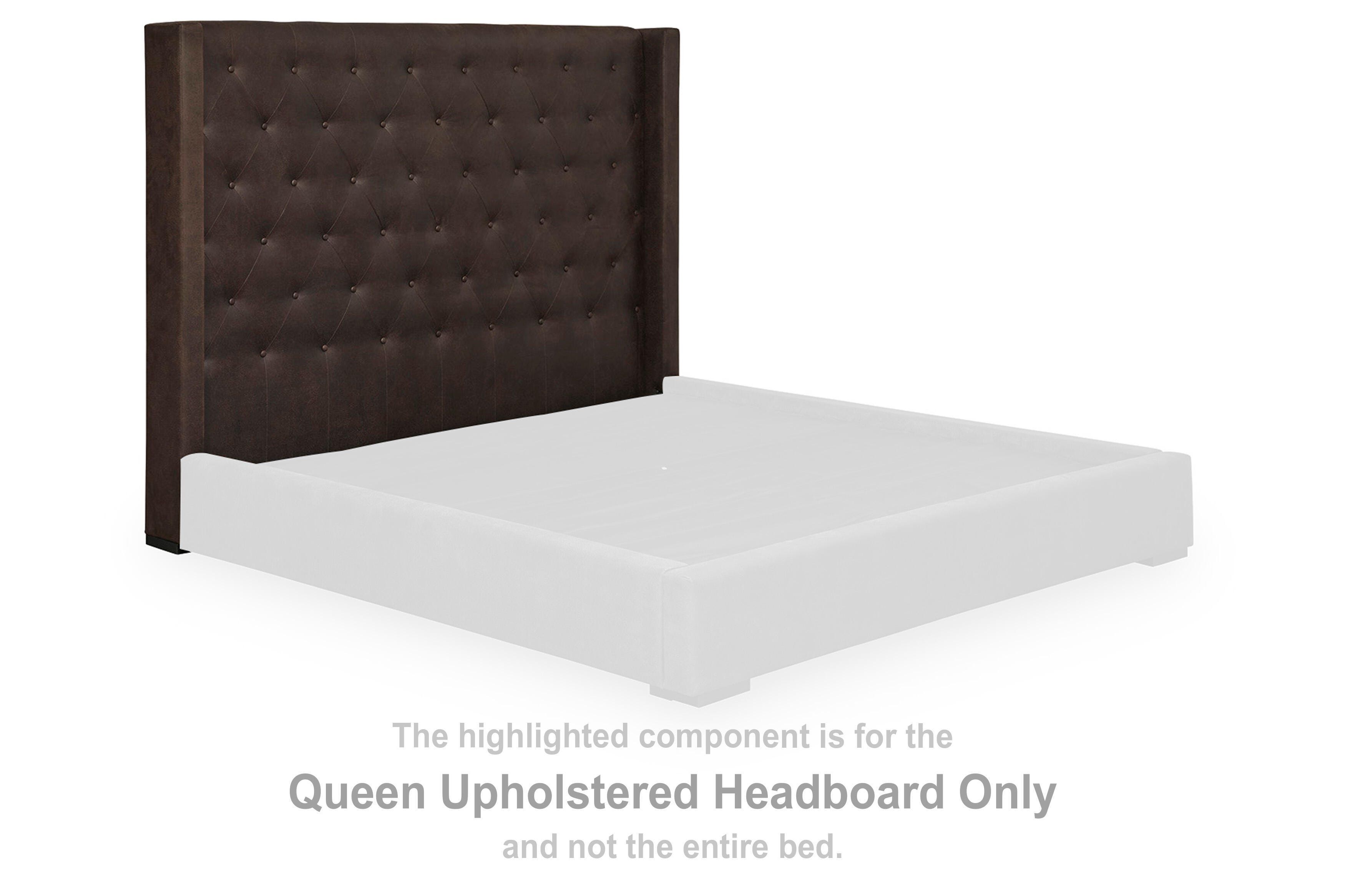 Lavernty – Queen Upholstered Headboard – Coffee
