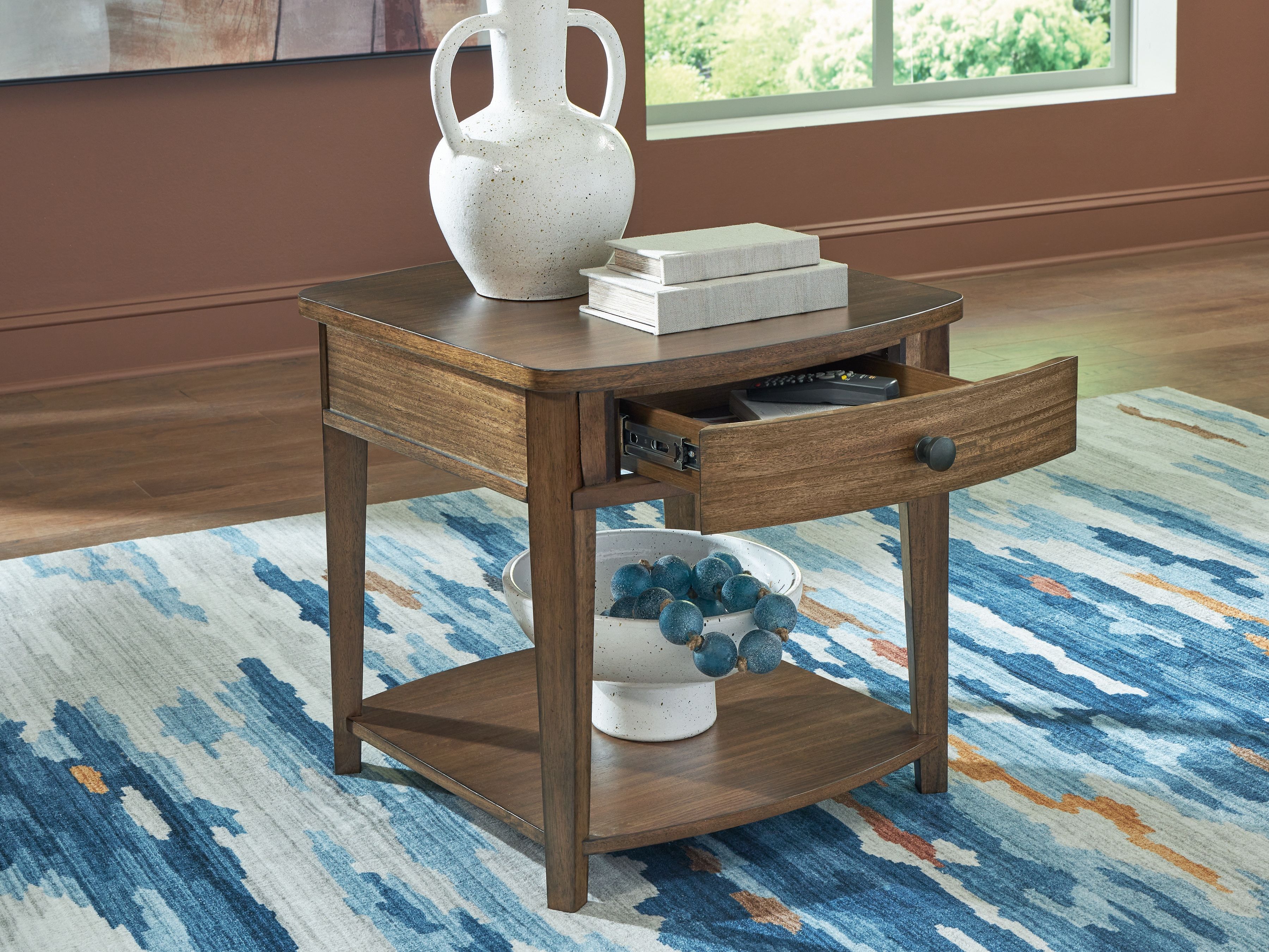 Ashley Furniture Burkbyer - Rectangular End Table - Brown - Image 6