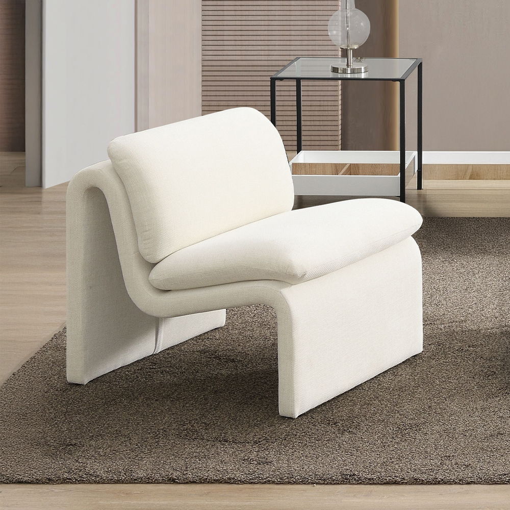 Jaeda - Accent Chair - Ivory Boucle, beige