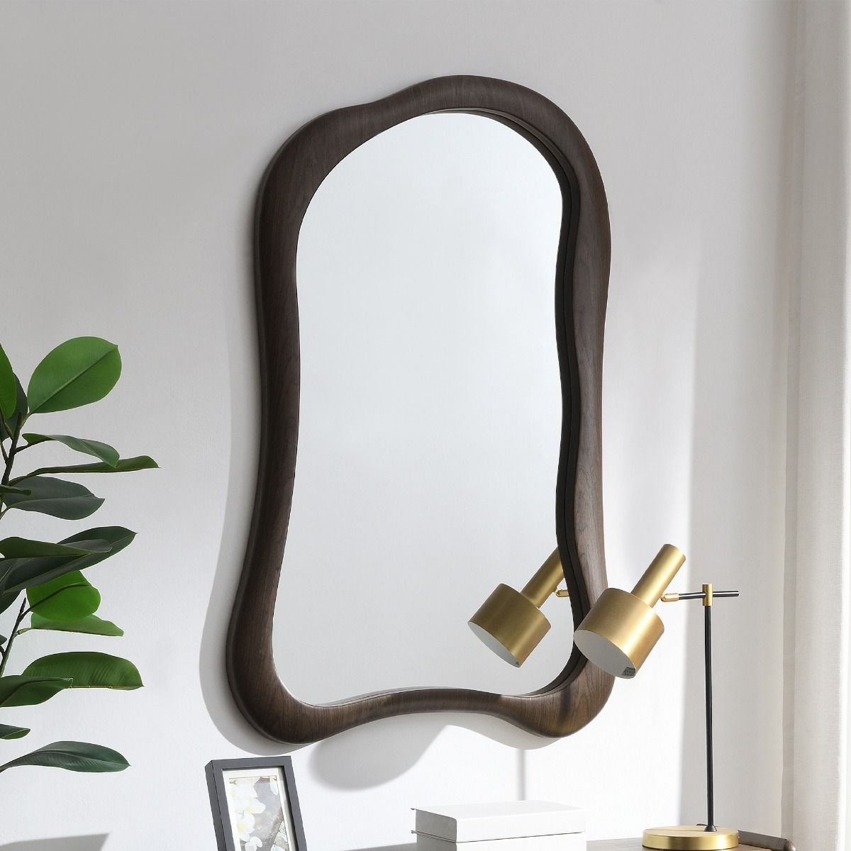 Lanza - Aceent Mirror - Dark Walnut, dark brown