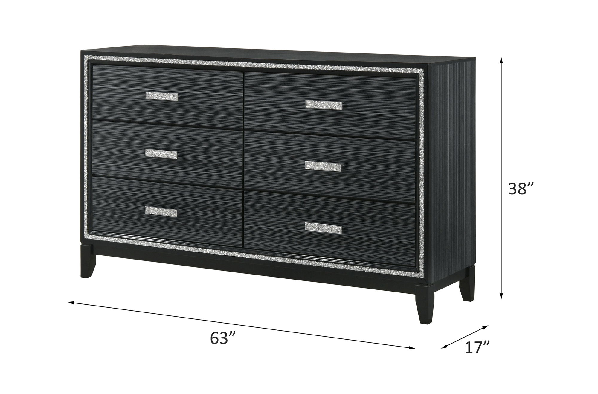 Haiden - Dresser - Weathered Black, black, view 4