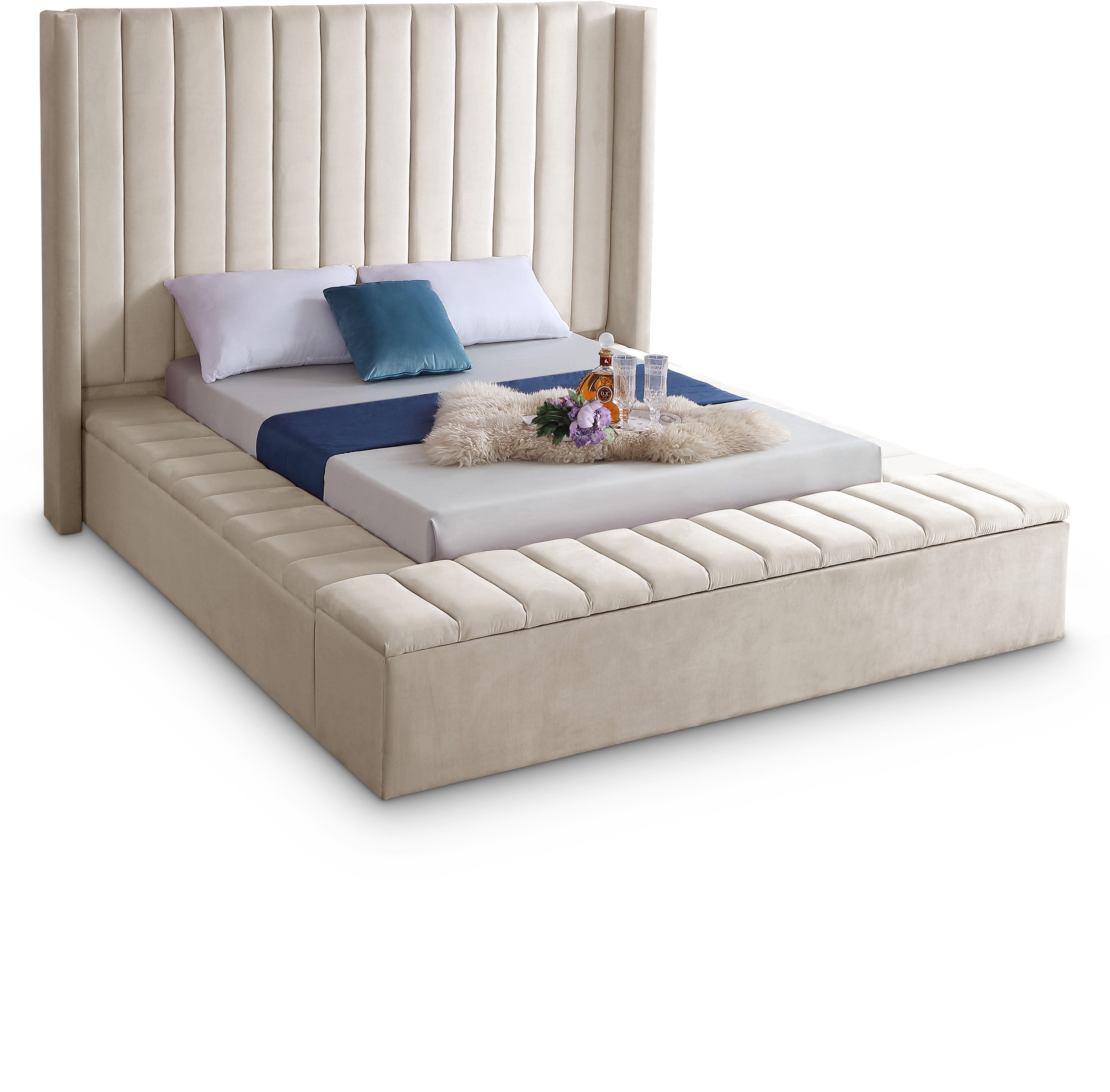 Kiki - Queen Bed - Cream