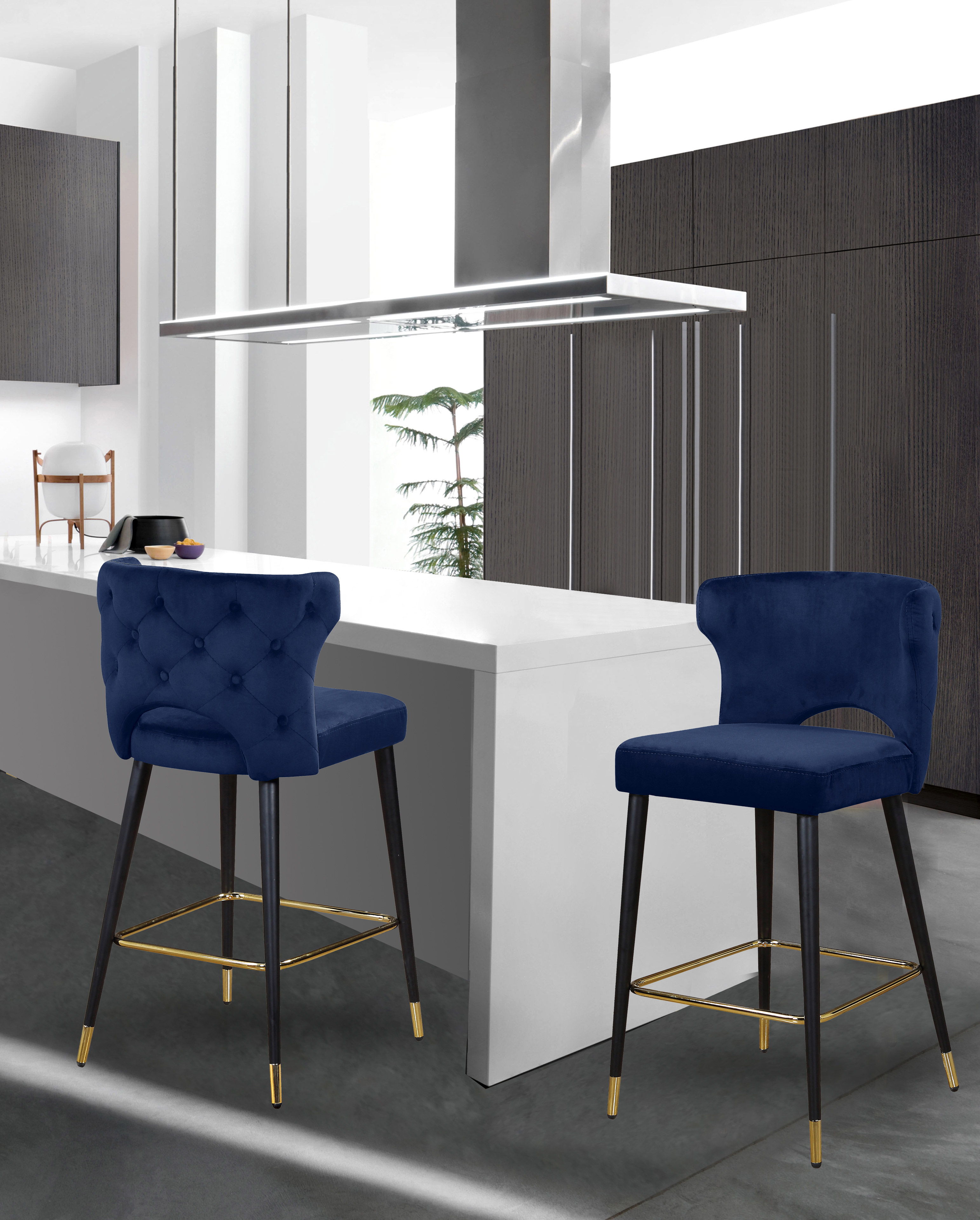 Kelly - Stool (Set of 2) - Navy