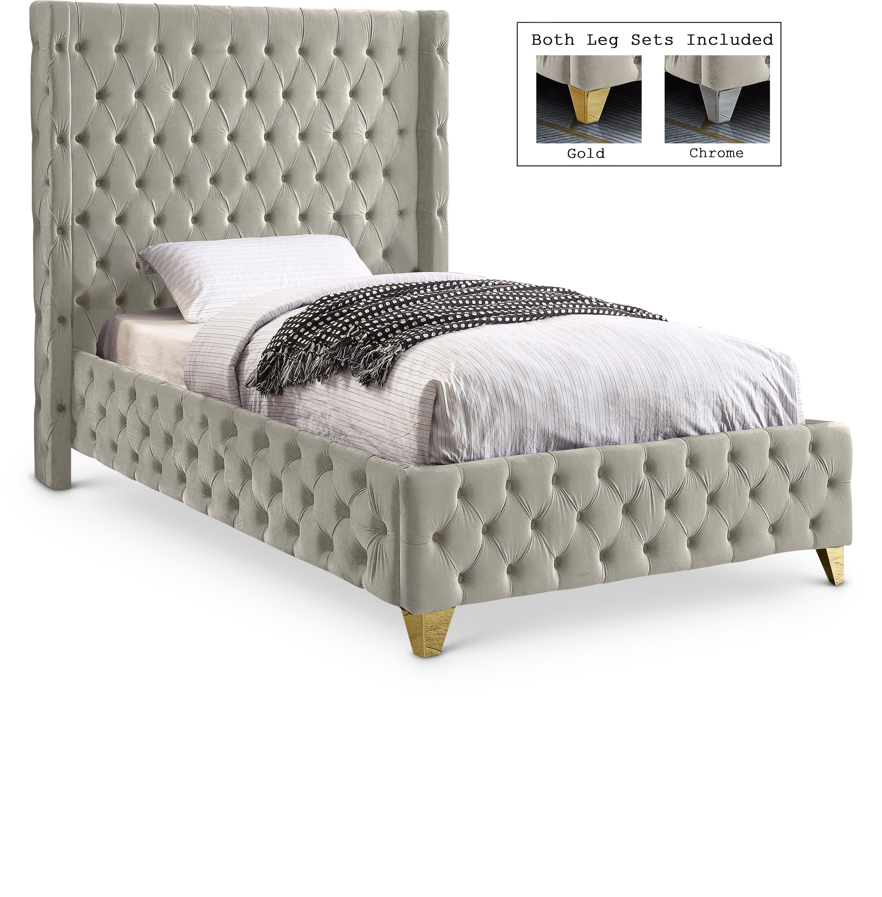 Savan - Twin Bed - Cream