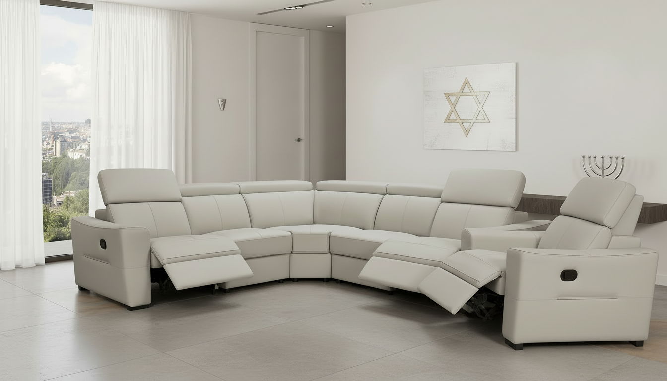 6021 - Sectional With Manual Recliners - Gray