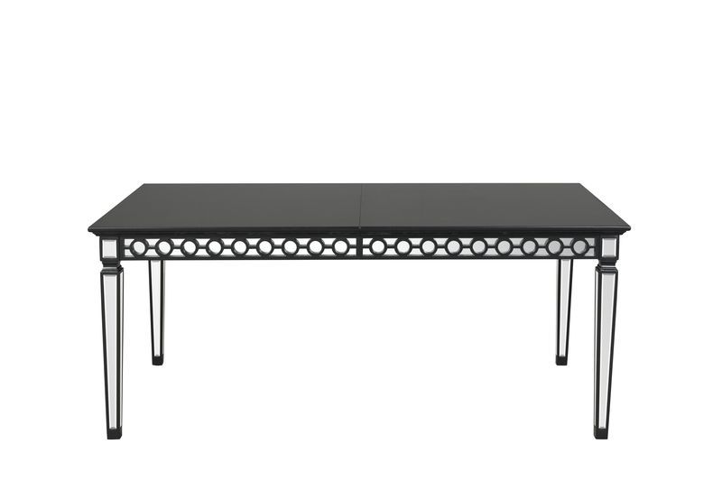 Varian II - Dining Table - Mirrored & Black, black, view 4