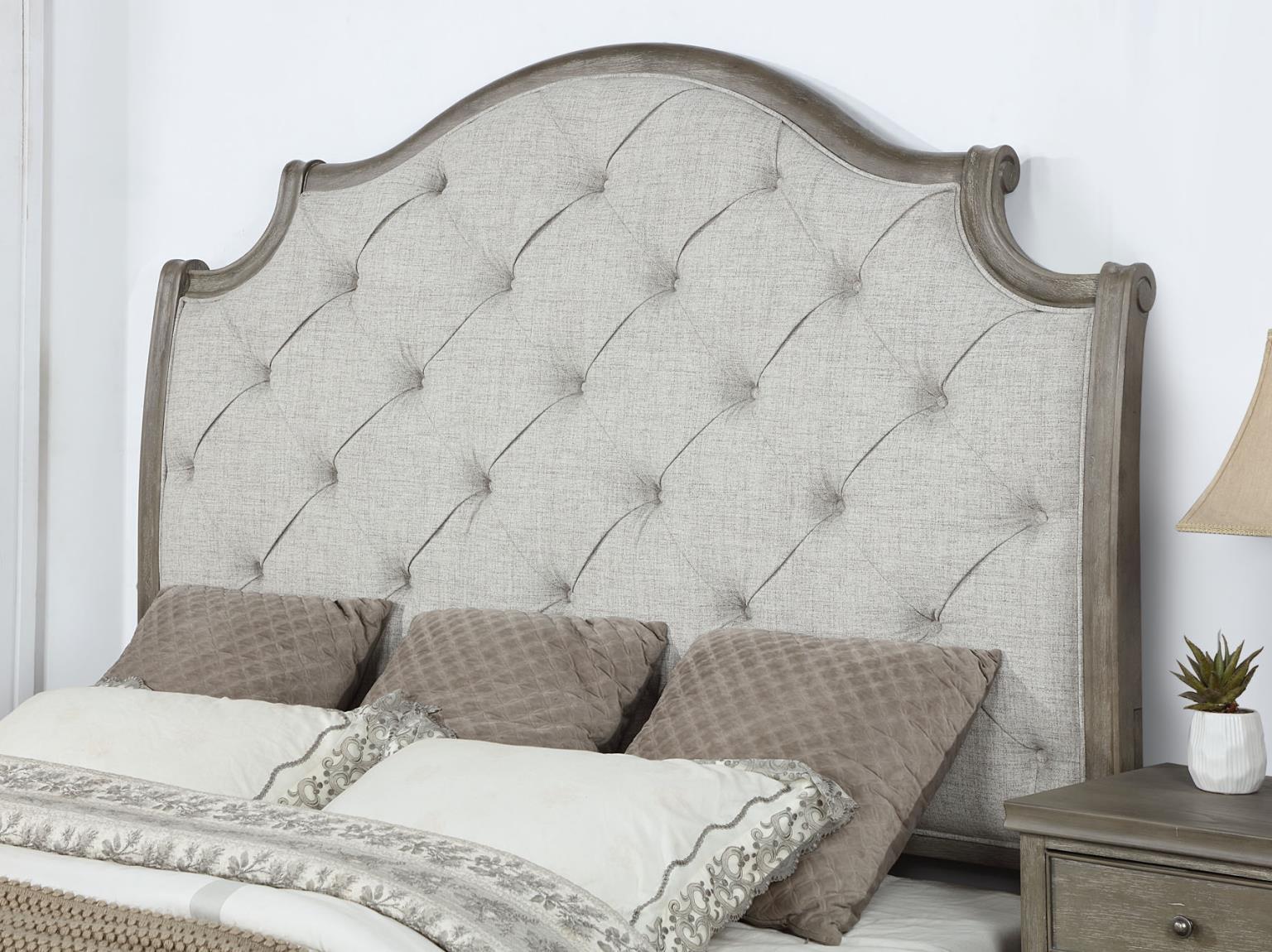 B022 - 3 Piece Bedroom Set (Queen Bed Frame, Dresser, Mirror) - Gray