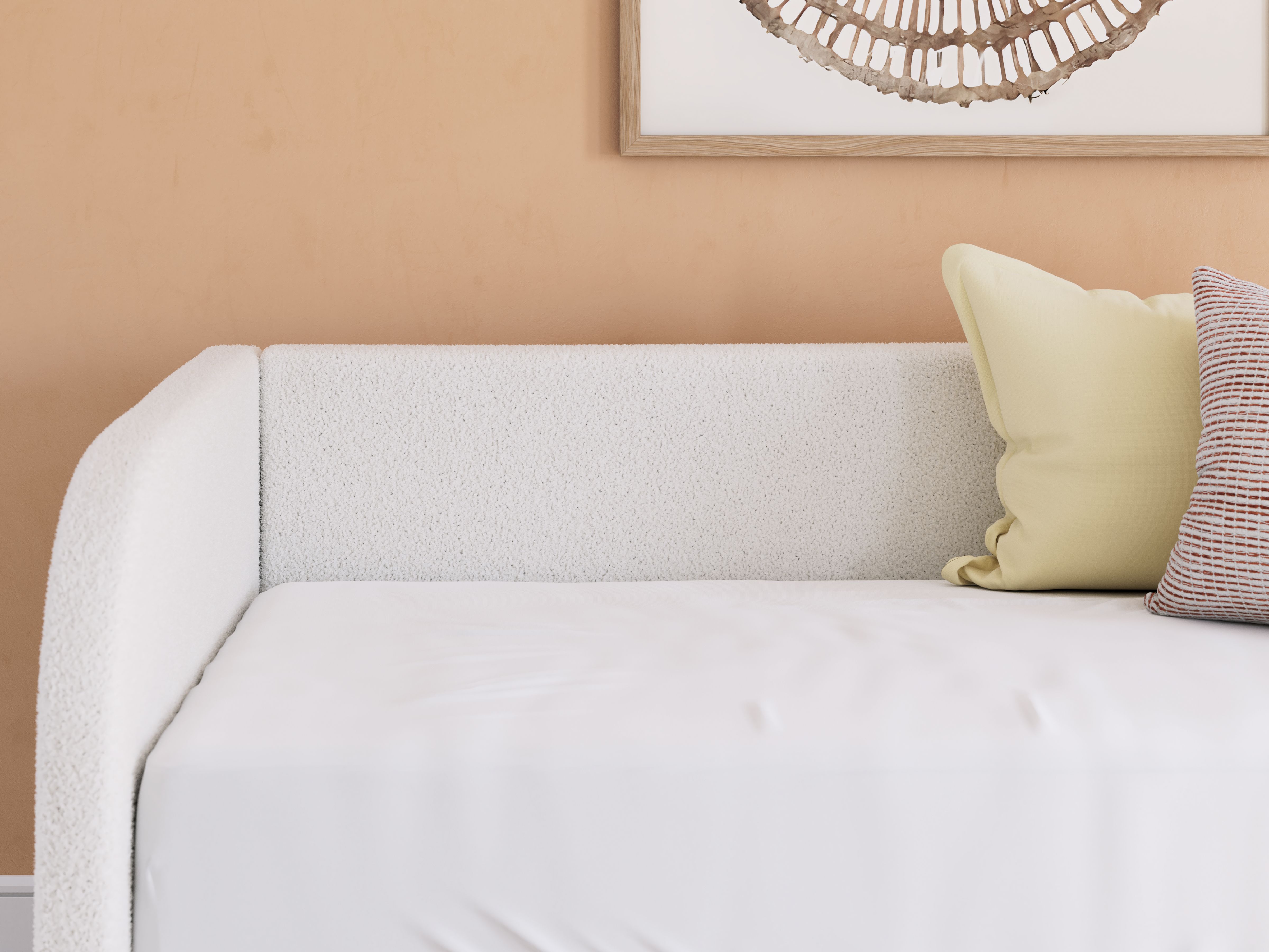 Ashley Furniture Arloster - Twin Upholstered Day Bed - Tan / White - Image 10