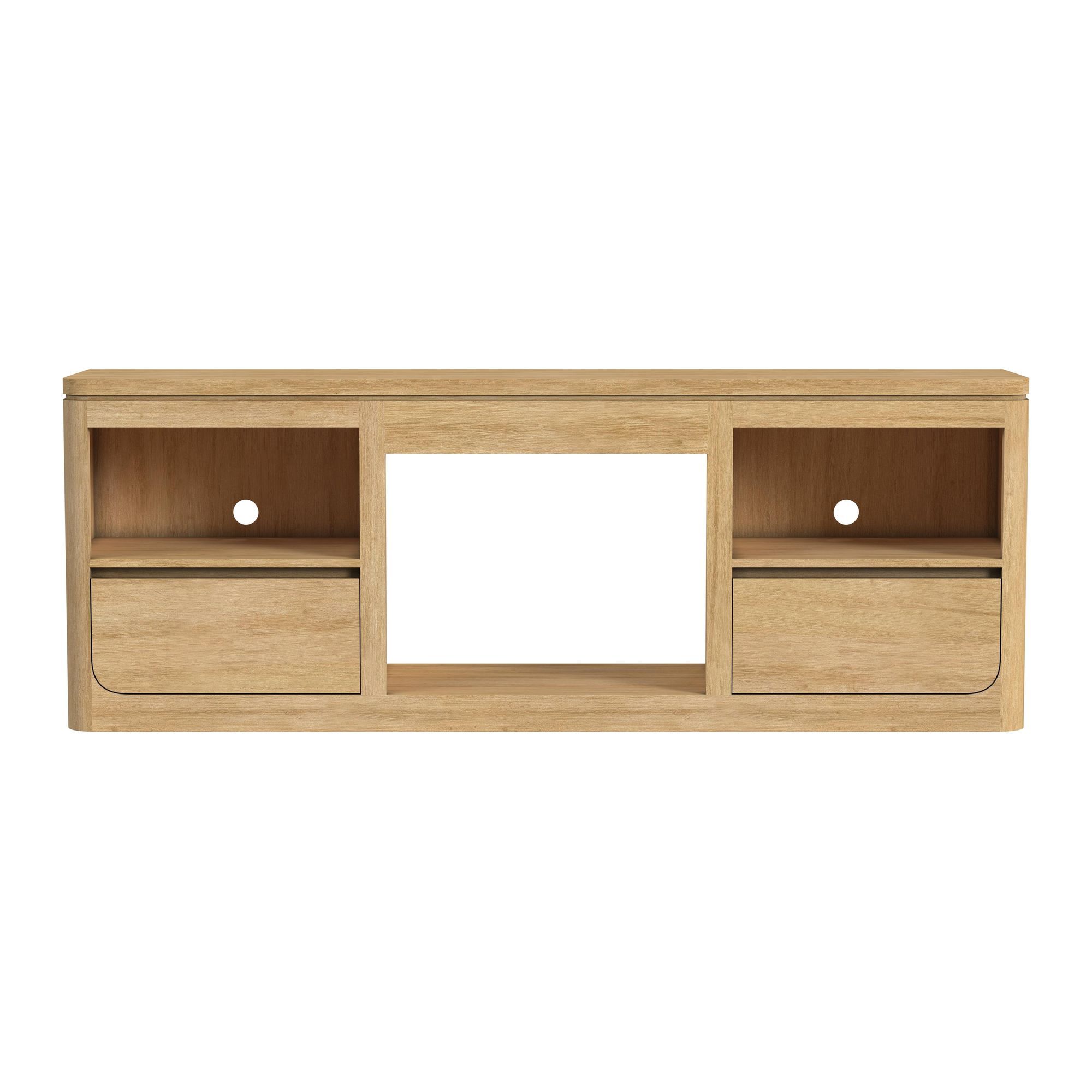 Rosalie - 71" TV Console Without Fireplace Insert - Natural