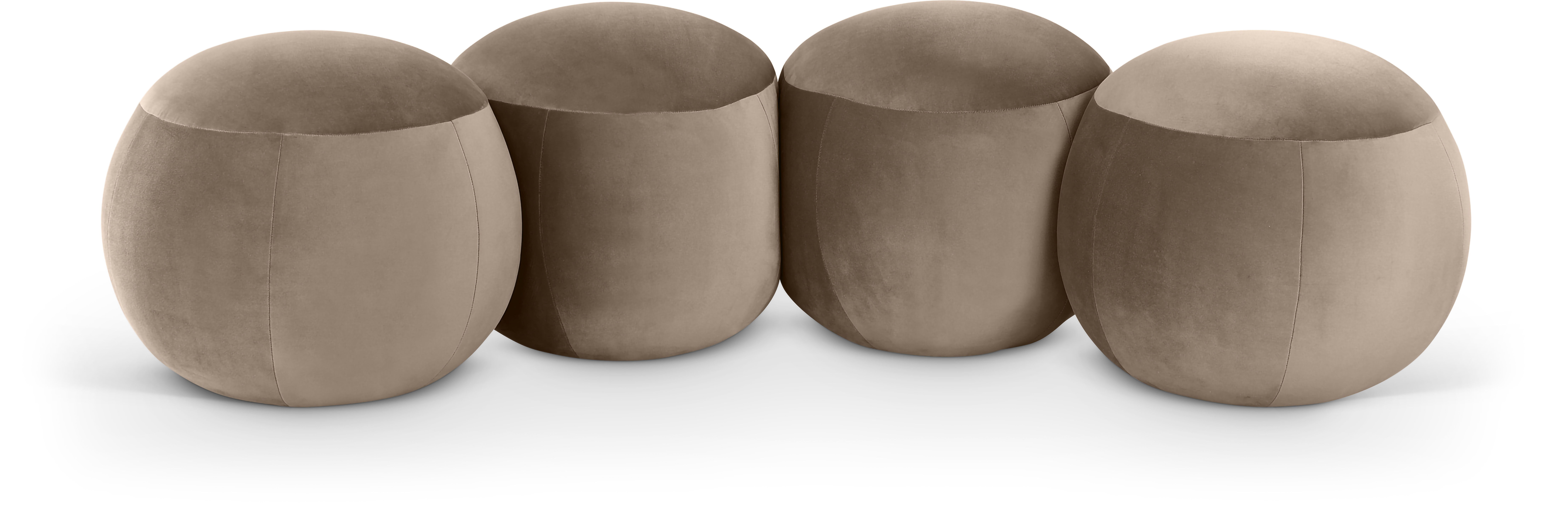 Apollo - 65" Velvet Bench - Taupe