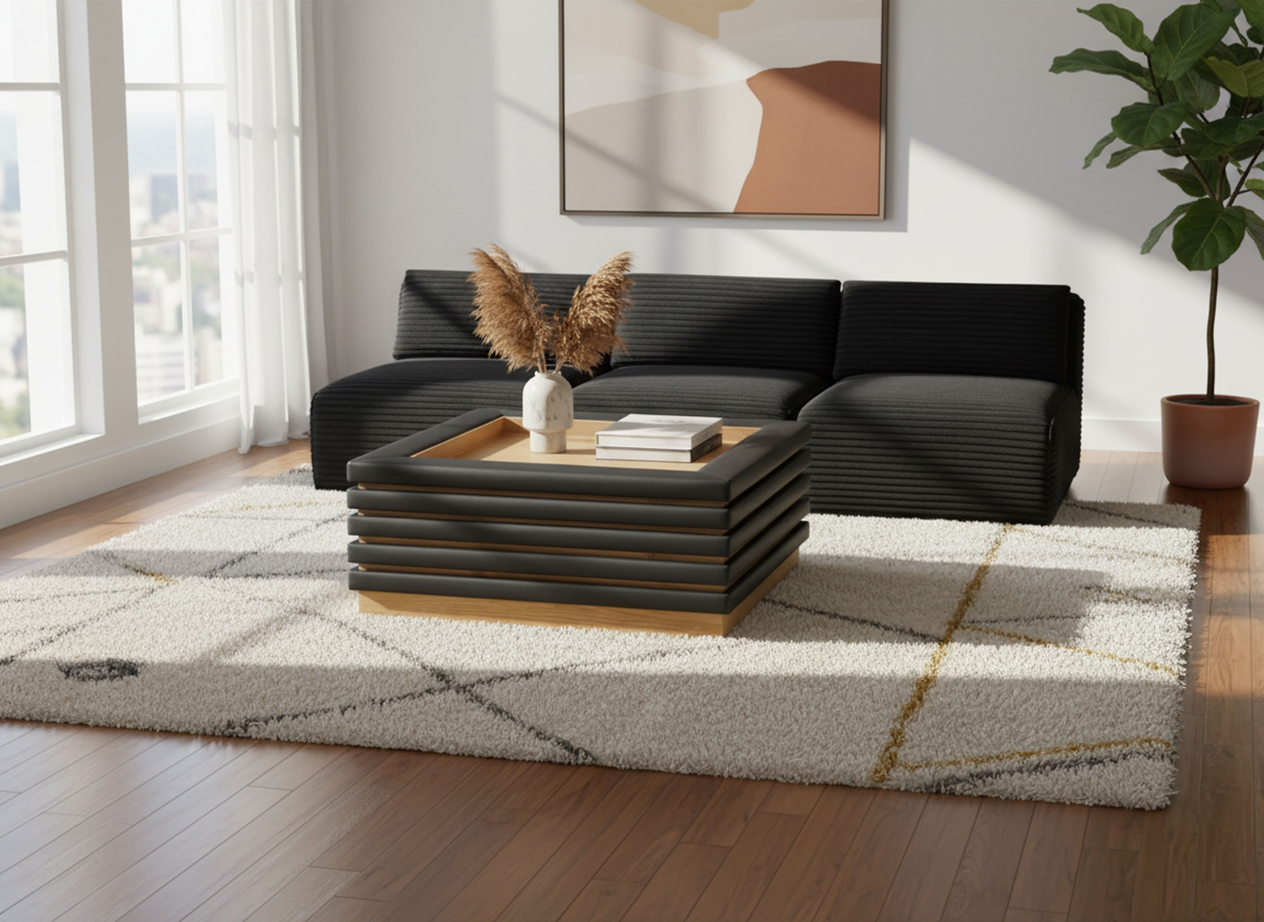 Rory - Square Coffee Table - Black