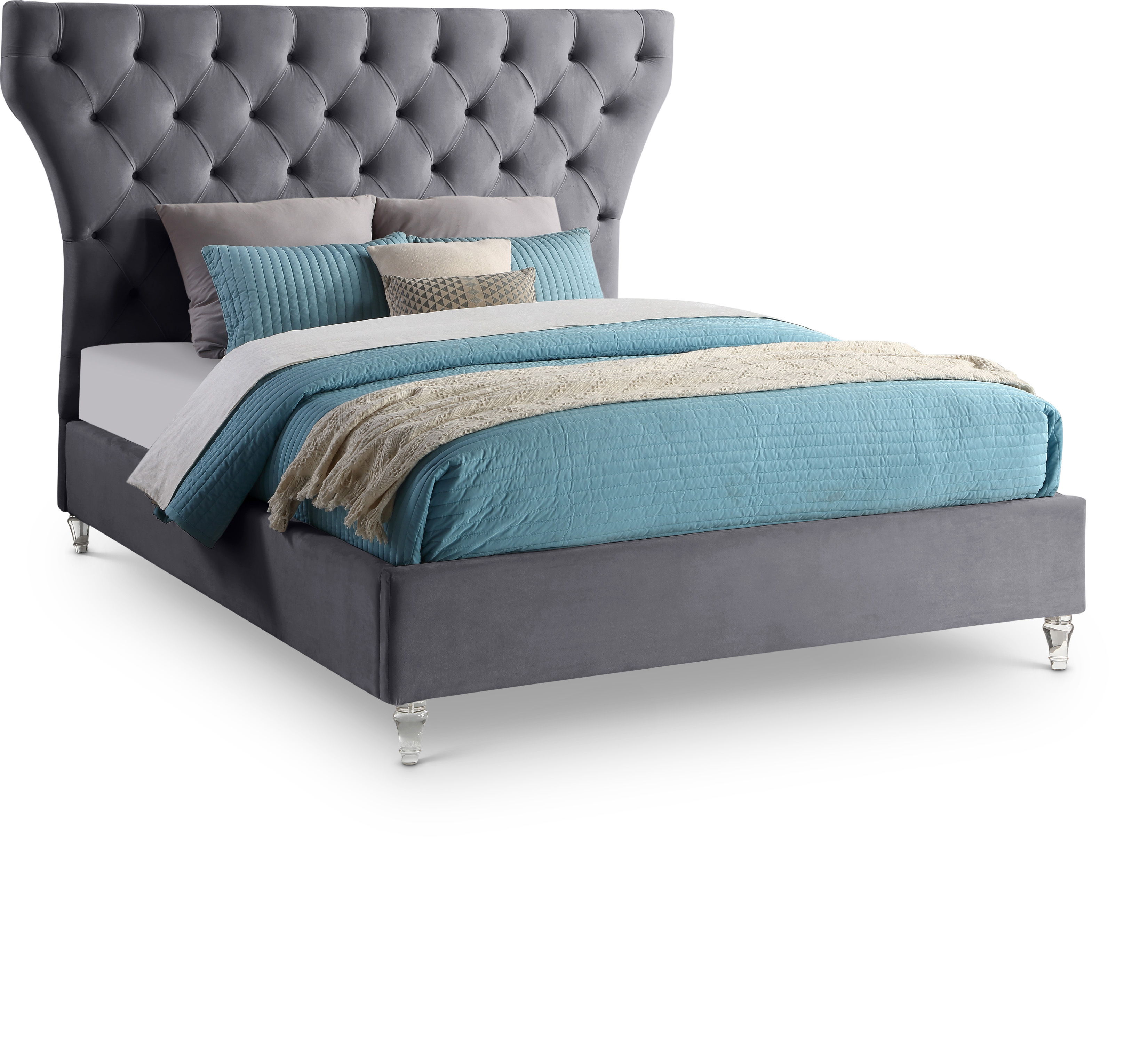 Kira - Queen Bed - Gray