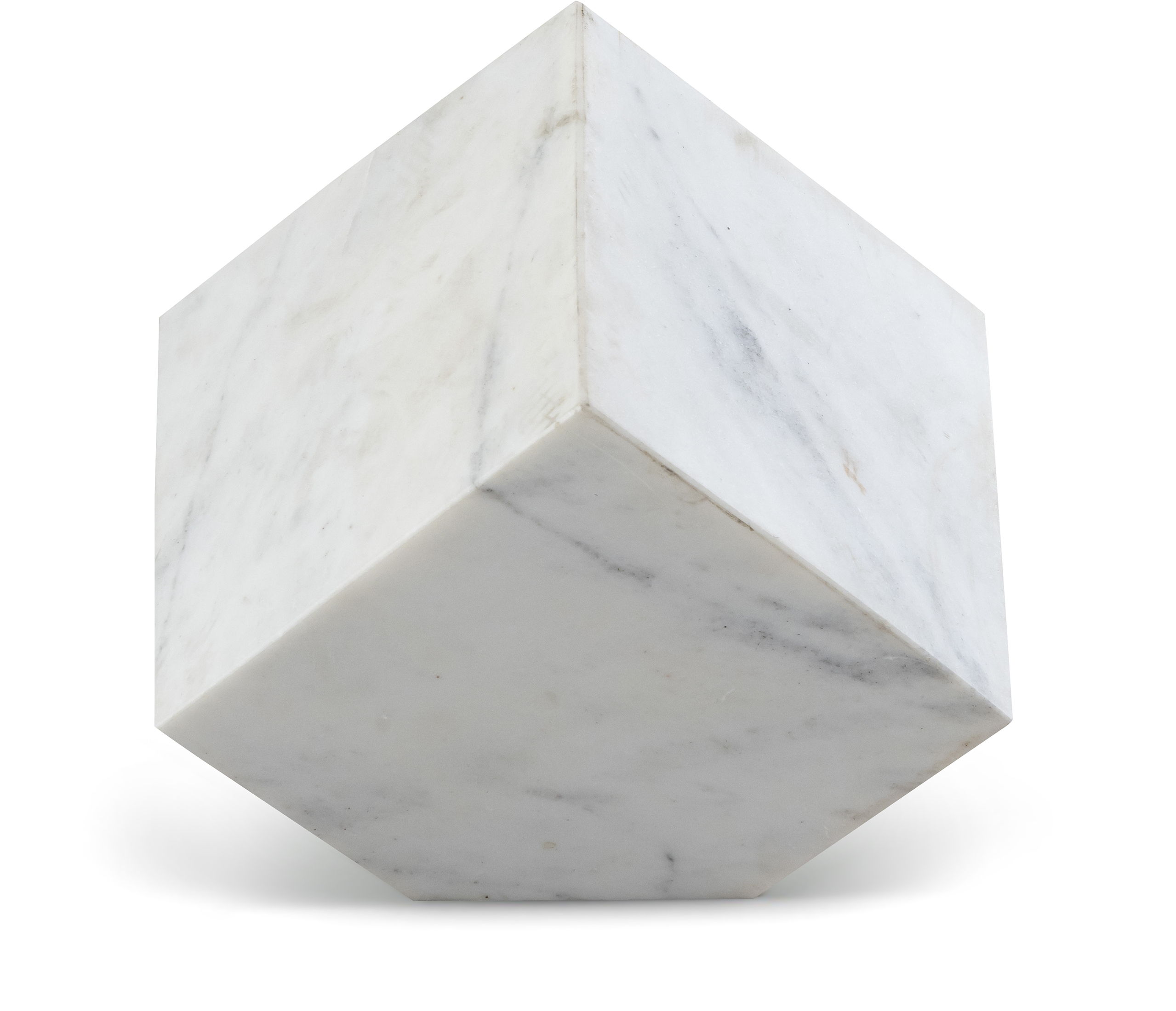 Block - Marble Decorative Cube - White