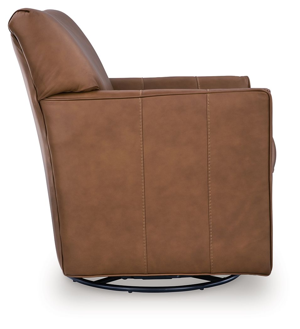 Ashley Furniture Braydunn - Swivel Glider Accent Chair - Caramel - Image 4