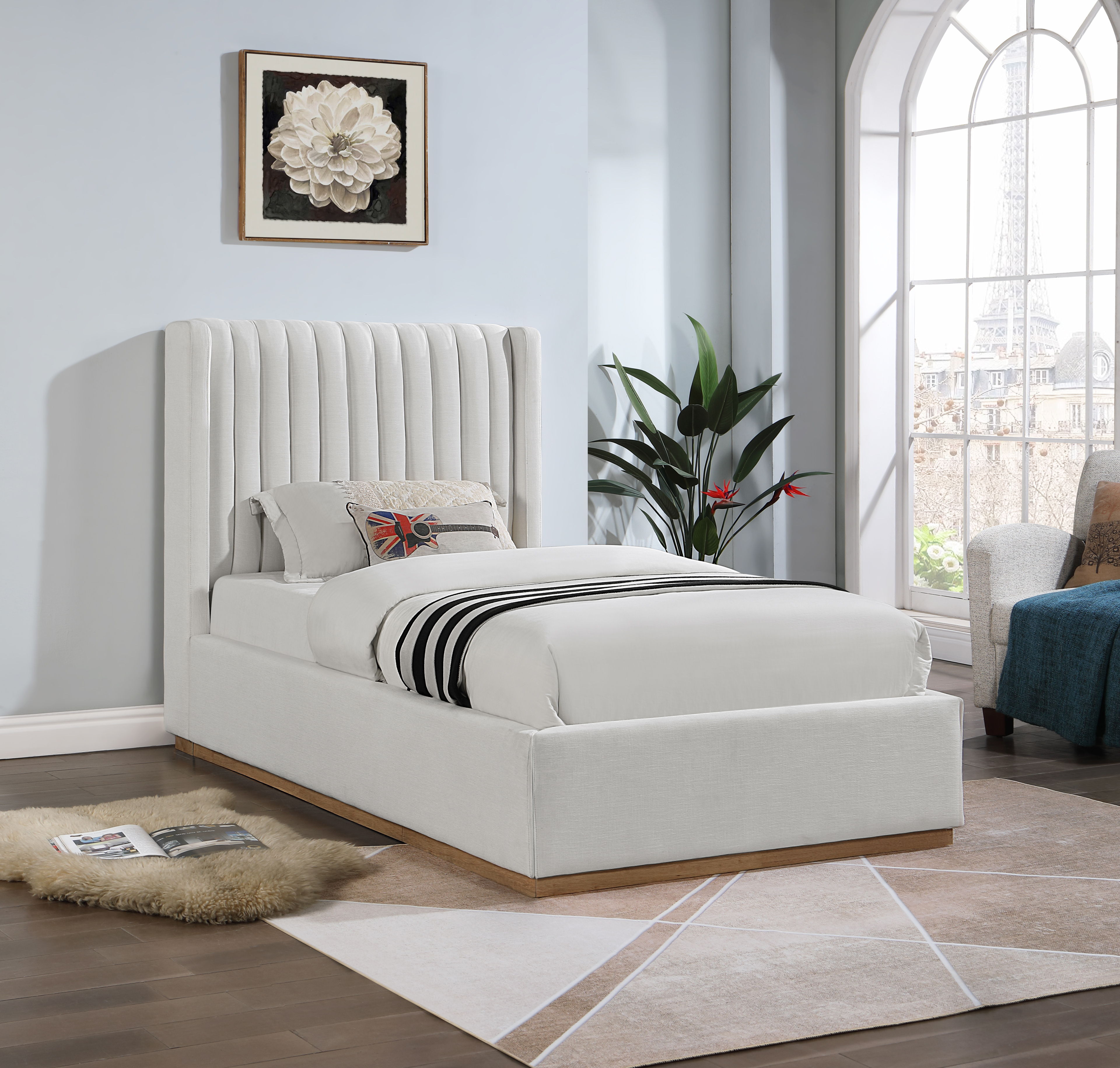 Logan - Twin Bed - Cream