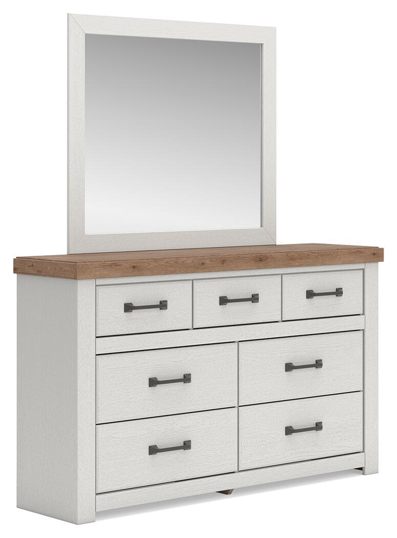 Savonport - Dresser And Mirror - White / Brown