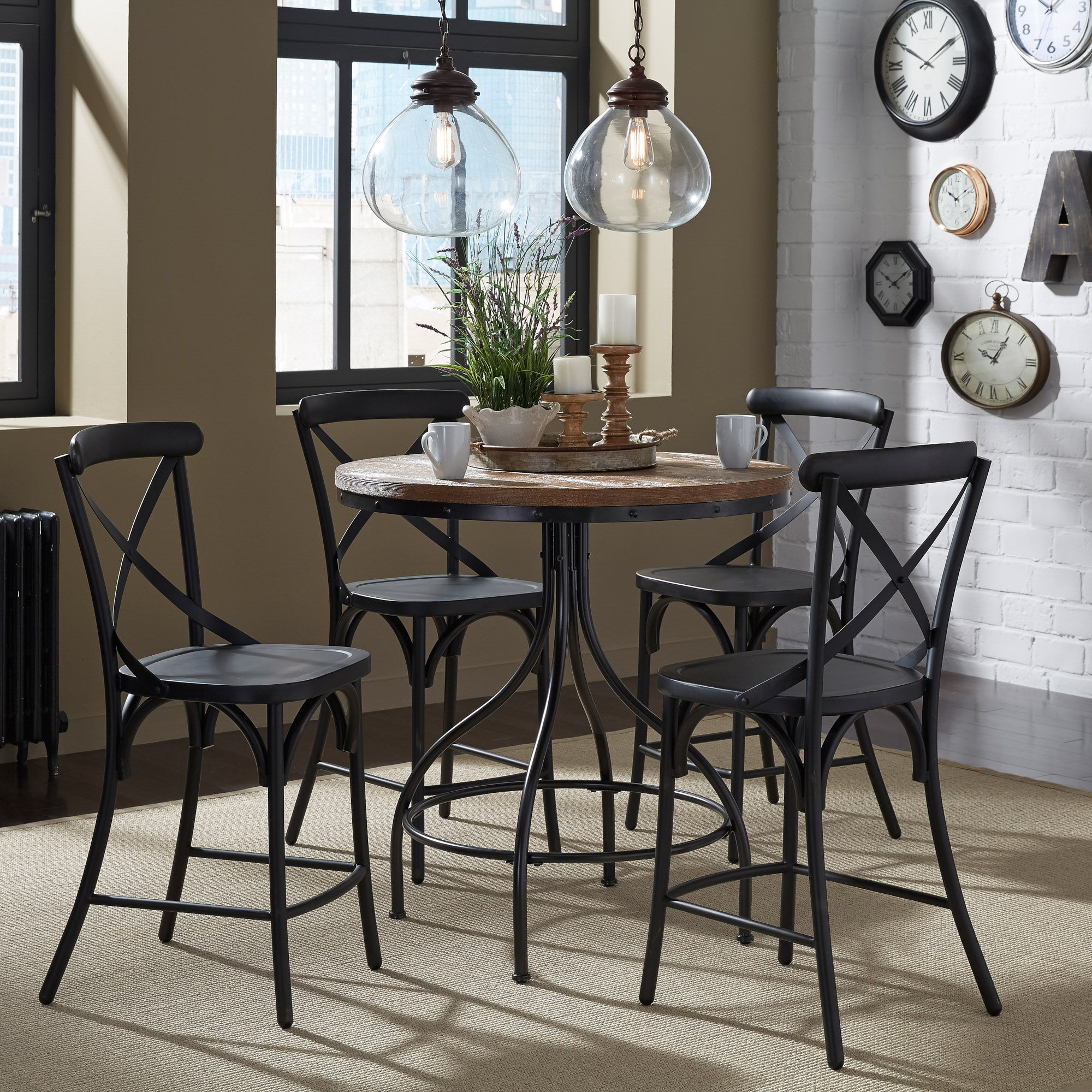Liberty Furniture Vintage Series - 5 Piece Gathering Table Set - Black
