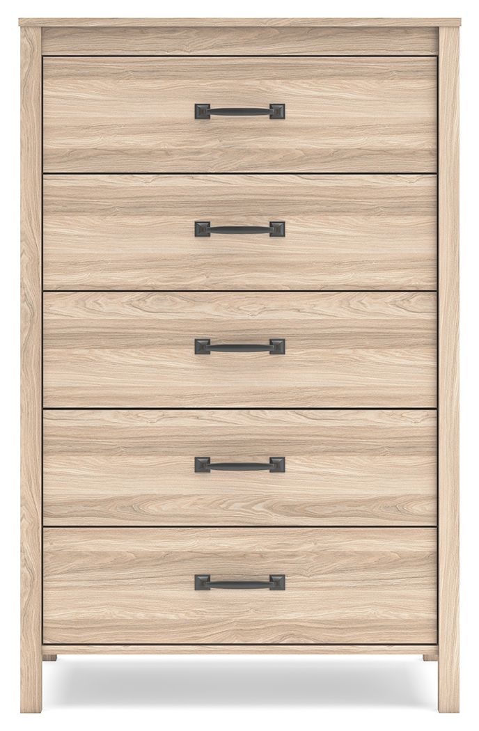 Battelle - Five Drawer Chest - Tan, light brown, view 5