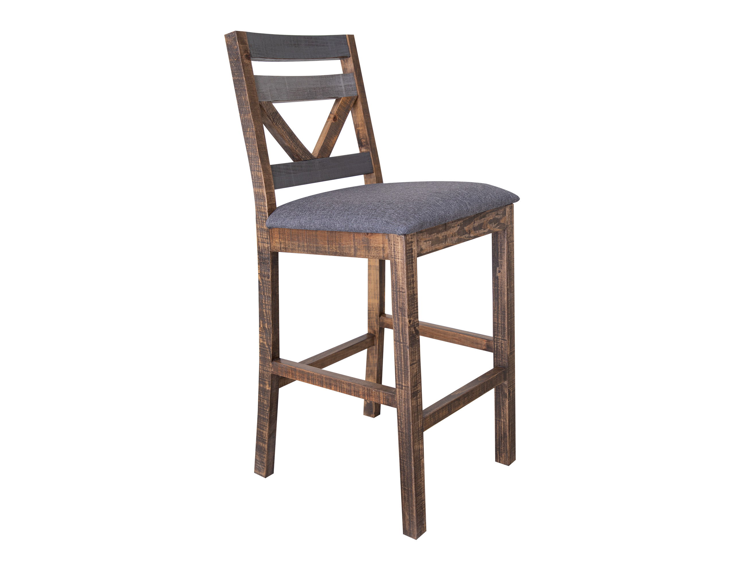 International Furniture Direct Loft Brown - Barstool (Set of 2) - Two Tone Gray / Brown