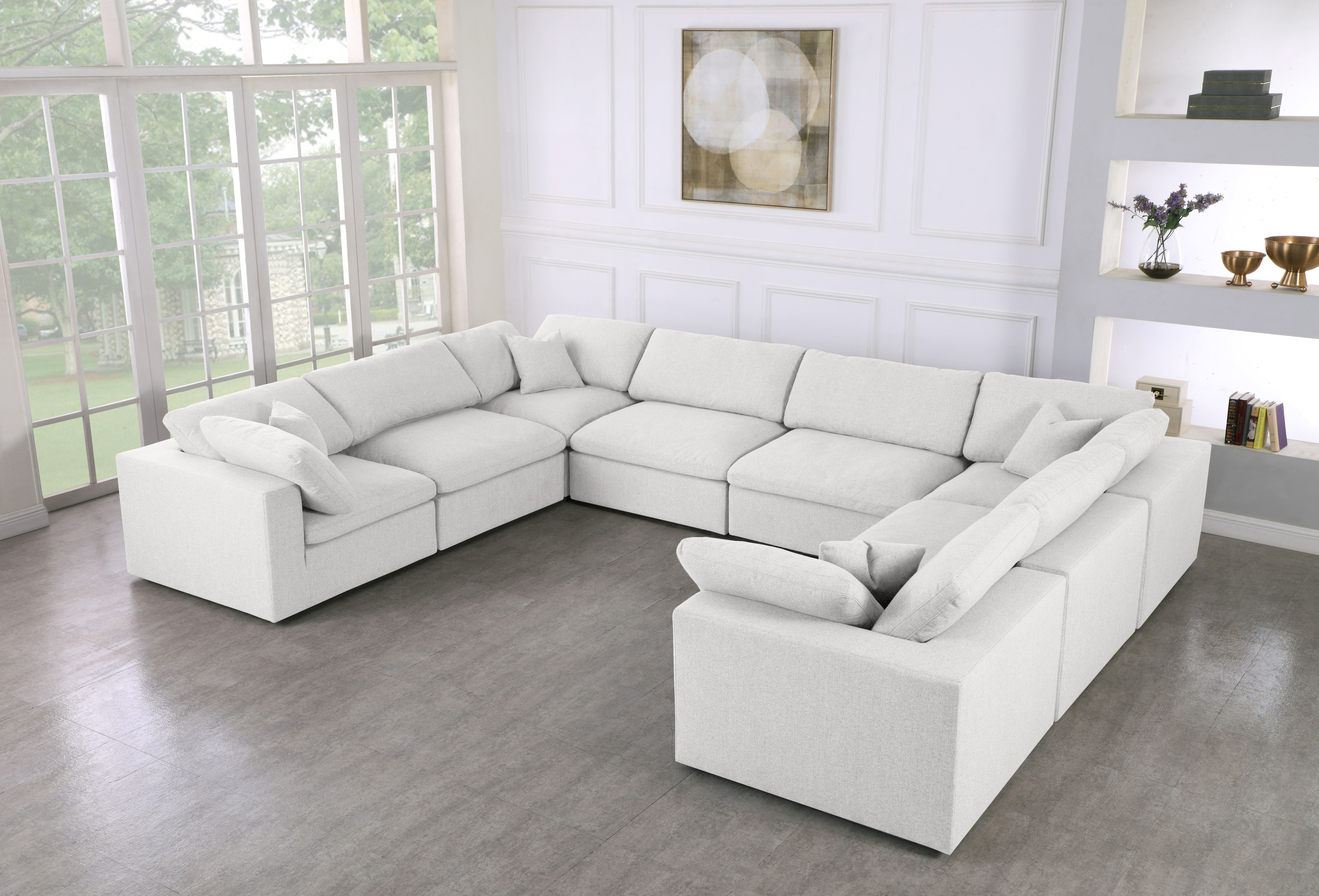 Serene - 8 Piece Modular Sectional - Cream