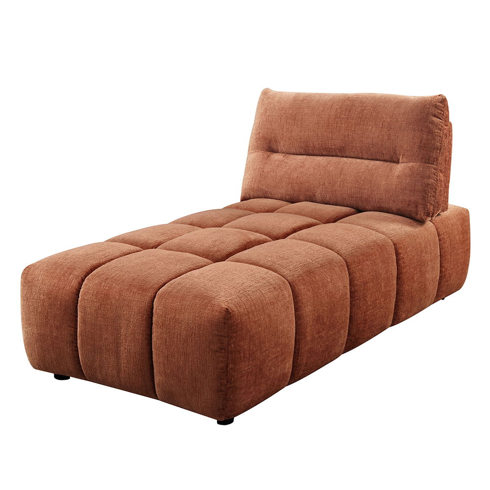 Loanna - Modular - Chaise - Coral Red Chenille, light brown, view 2