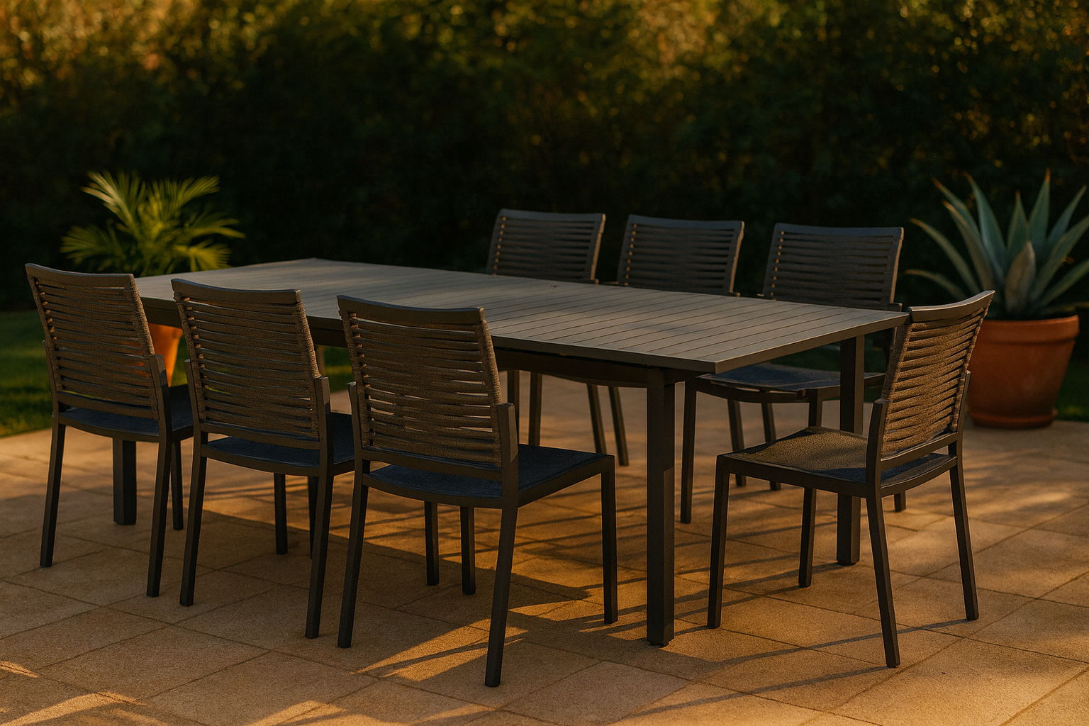 Maldives - Rope Outdoor Patio Dining Side Chair (Set of 2) - Gray